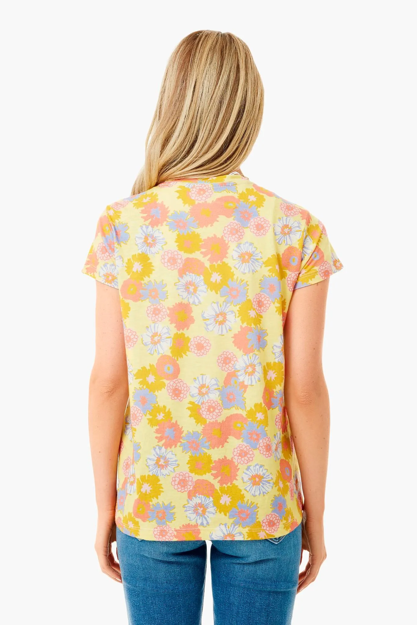 White Vintage Floral Swing Crew Tee sold by Tuckernuck product image thumbnail 4