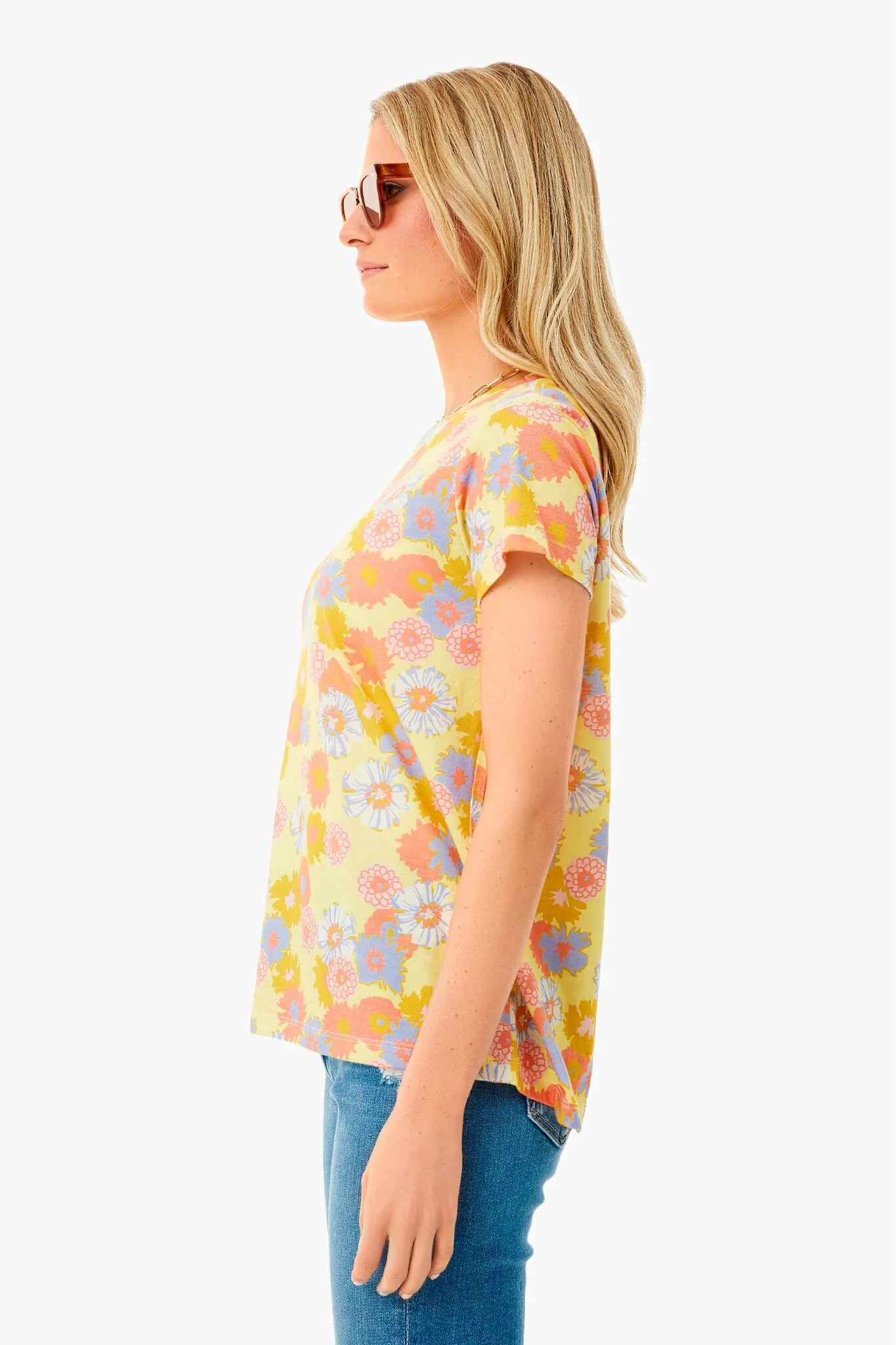 White Vintage Floral Swing Crew Tee sold by Tuckernuck product image thumbnail 3