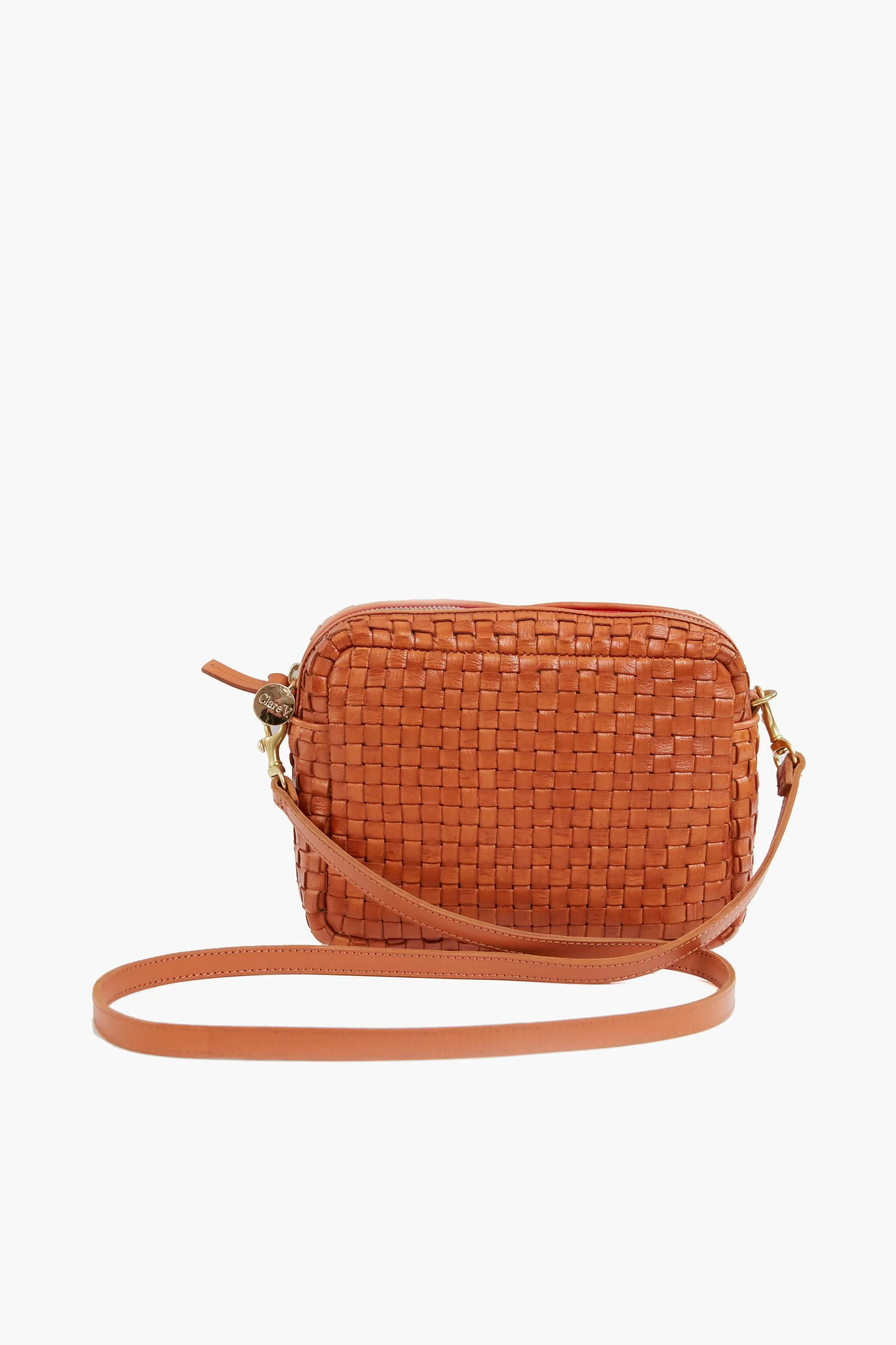 Natural Woven Checker Midi Sac sold by Tuckernuck