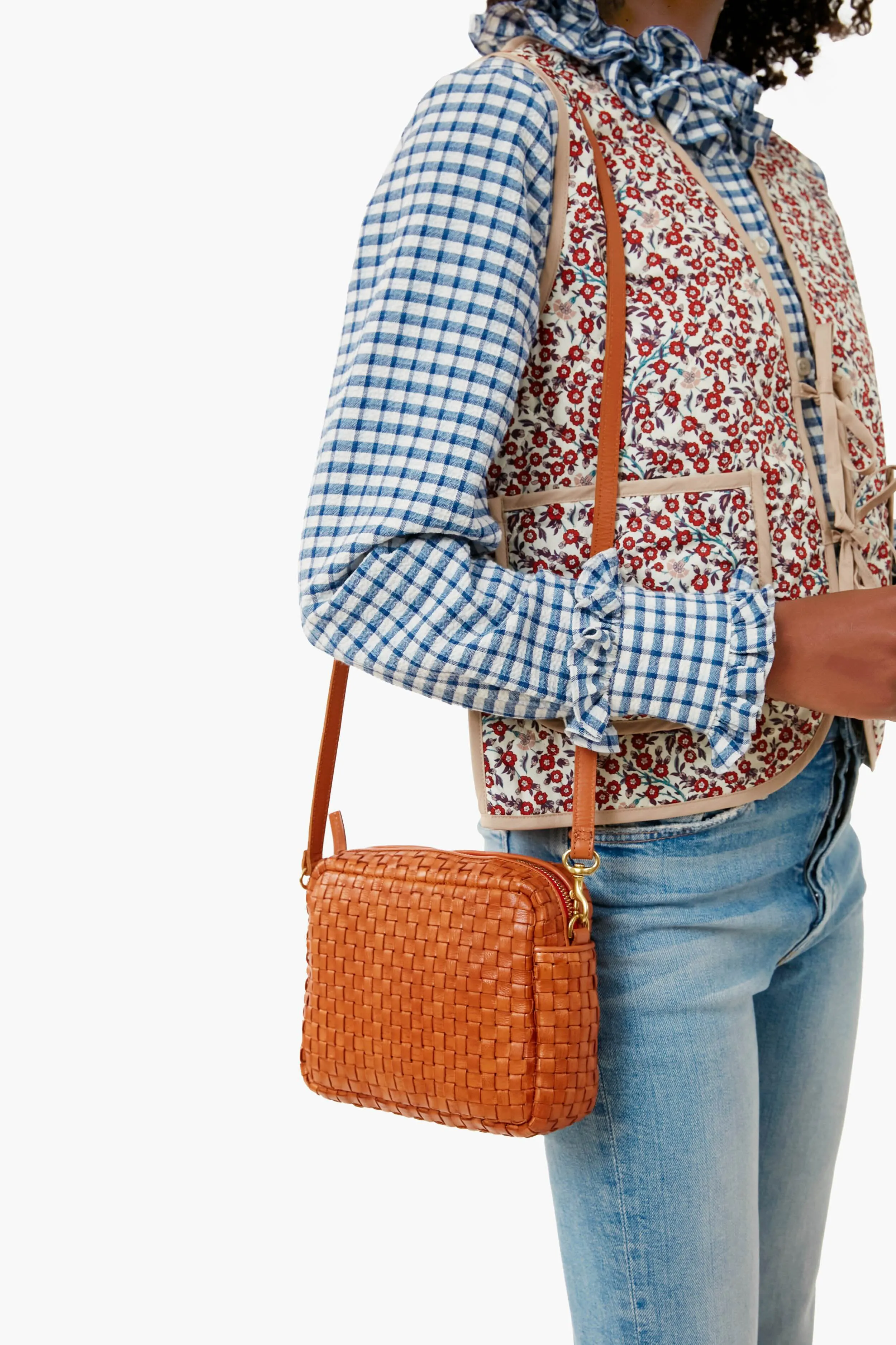 Natural Woven Checker Midi Sac sold by Tuckernuck product image thumbnail 4