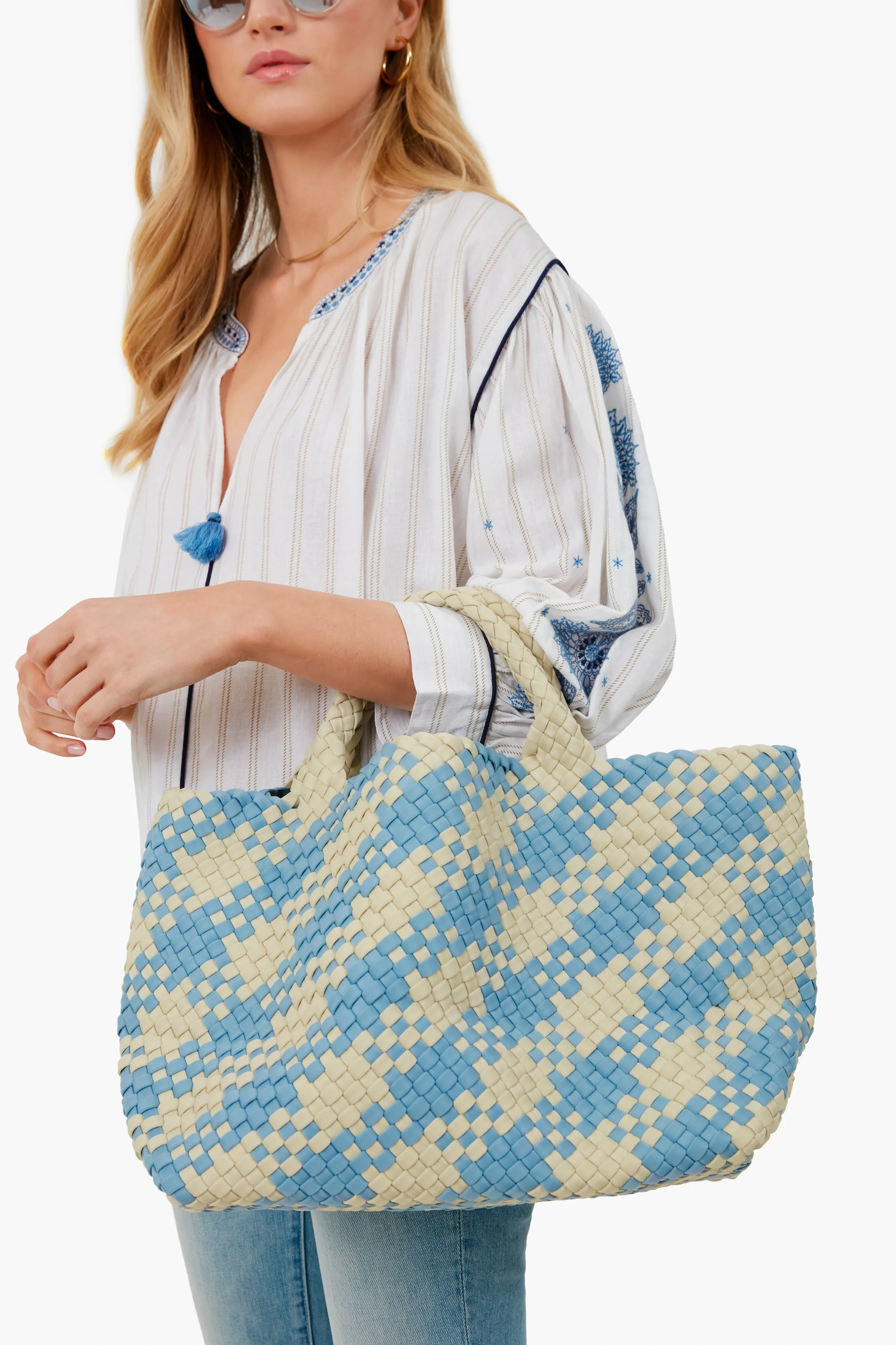 Capri Plaid St Barths Medium Tote sold by Tuckernuck product image thumbnail 2