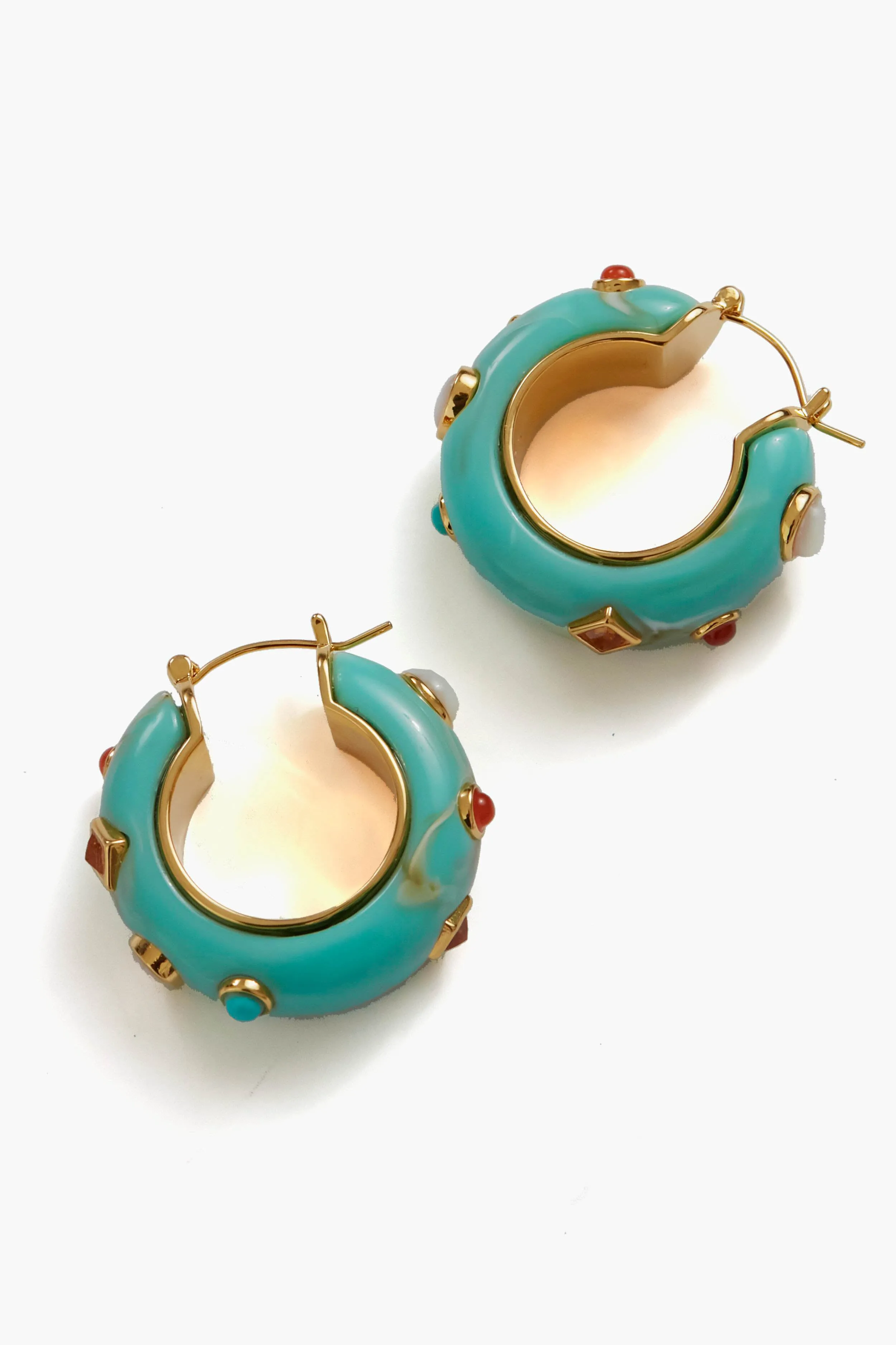 Turquoise La Bomba Hoops sold by Tuckernuck product image thumbnail 5