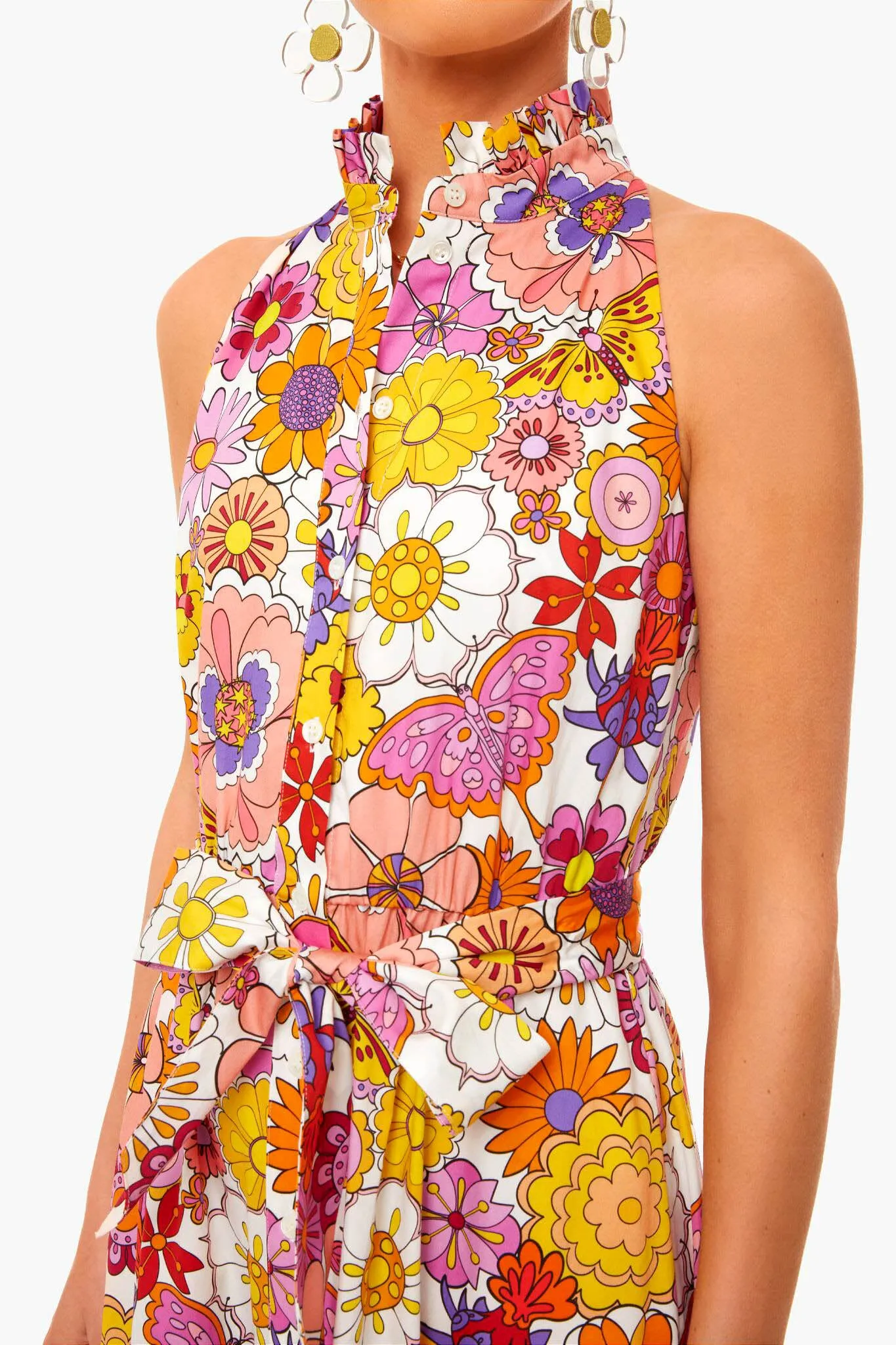 Good Vibes Pink Biba Cotton Dress sold by Tuckernuck product image thumbnail 5