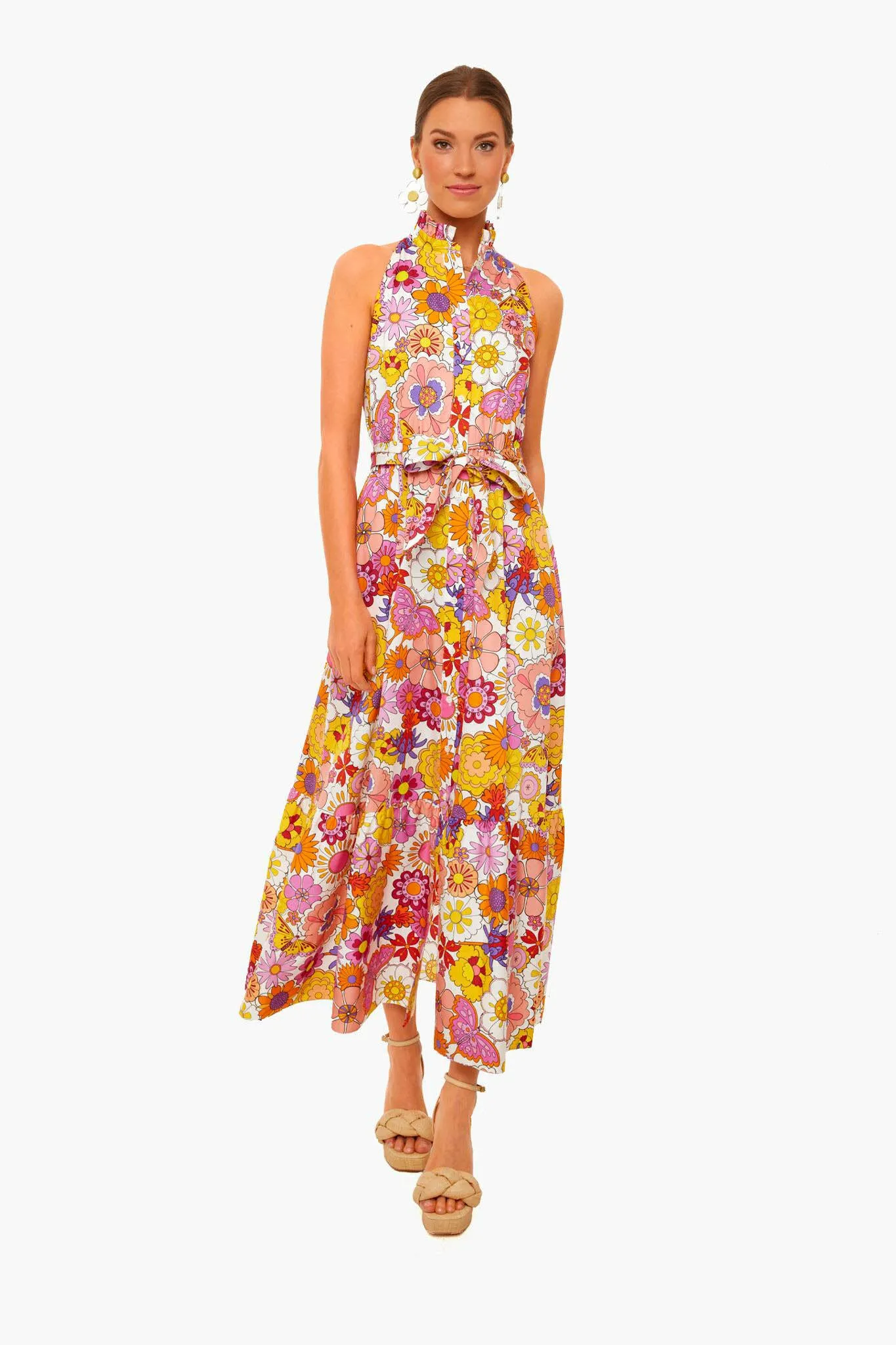 Good Vibes Pink Biba Cotton Dress sold by Tuckernuck