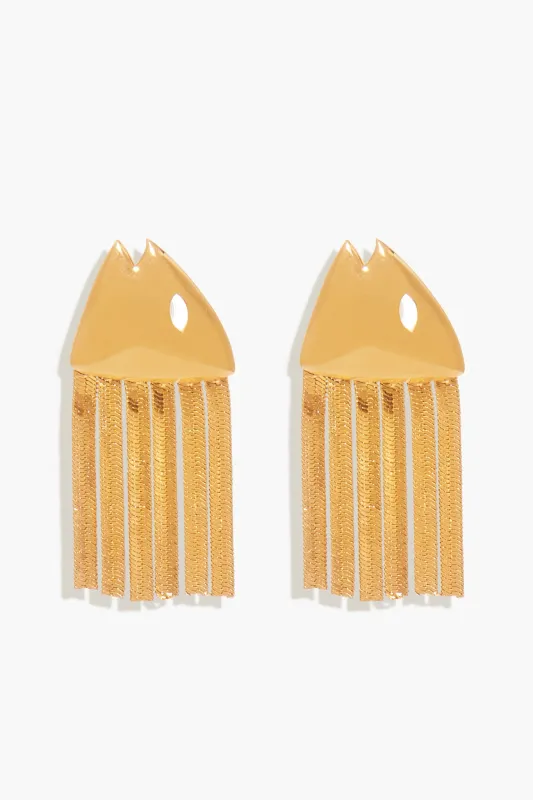 Goldie Fish Earrings made by Mignonne Gavigan