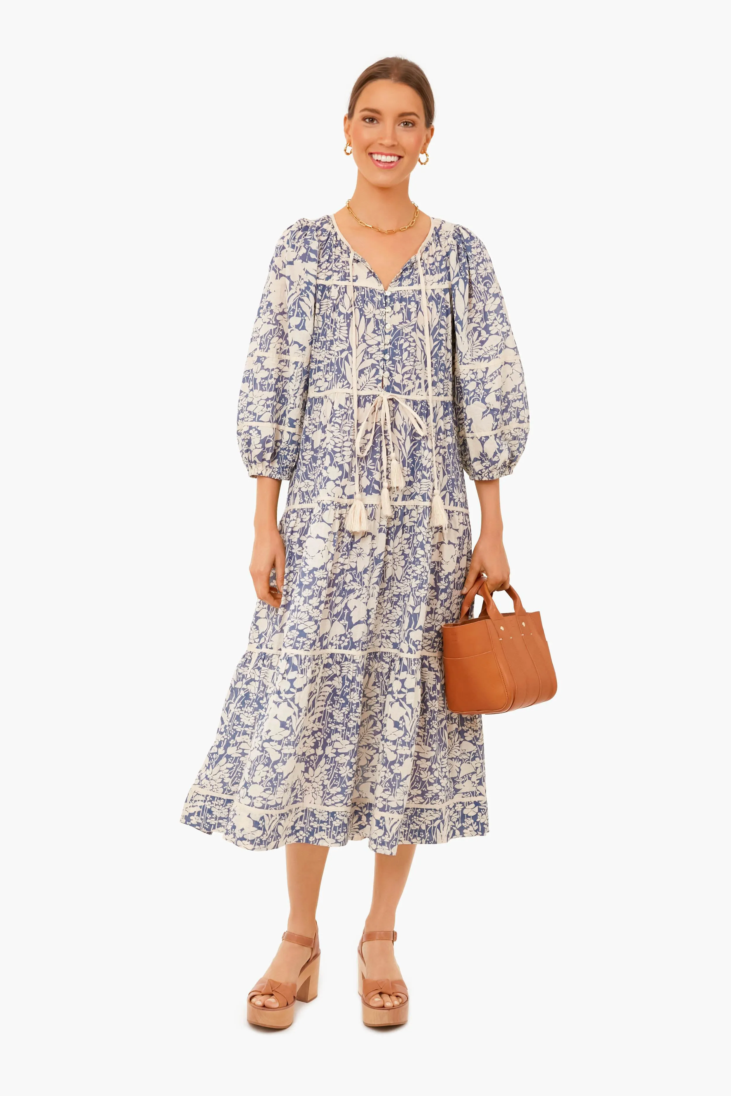 Tassel Tie Blouson Dress sold by Tuckernuck product image thumbnail 2