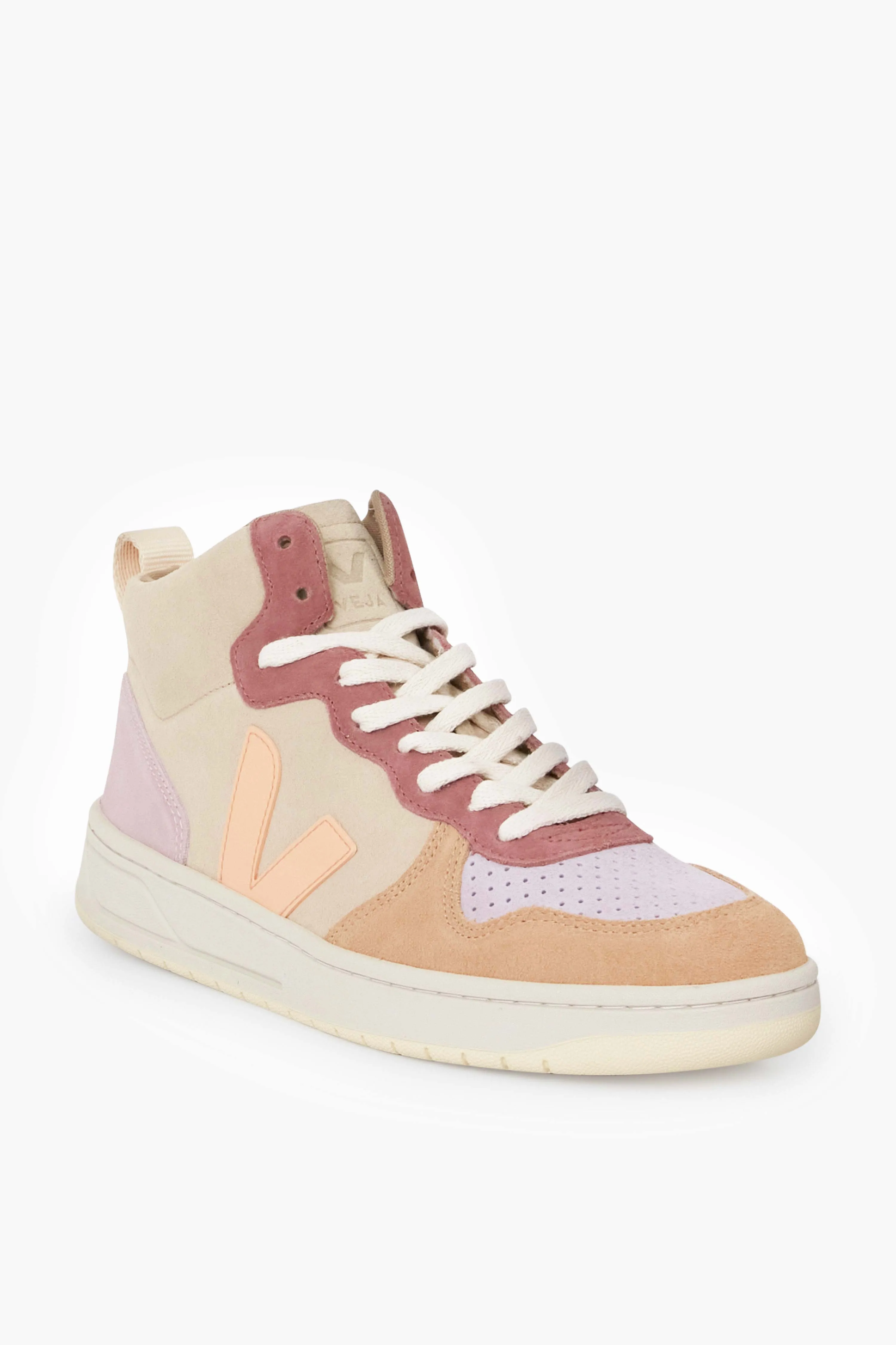 Multicolor Peach V-15 High Top Sneakers sold by Tuckernuck