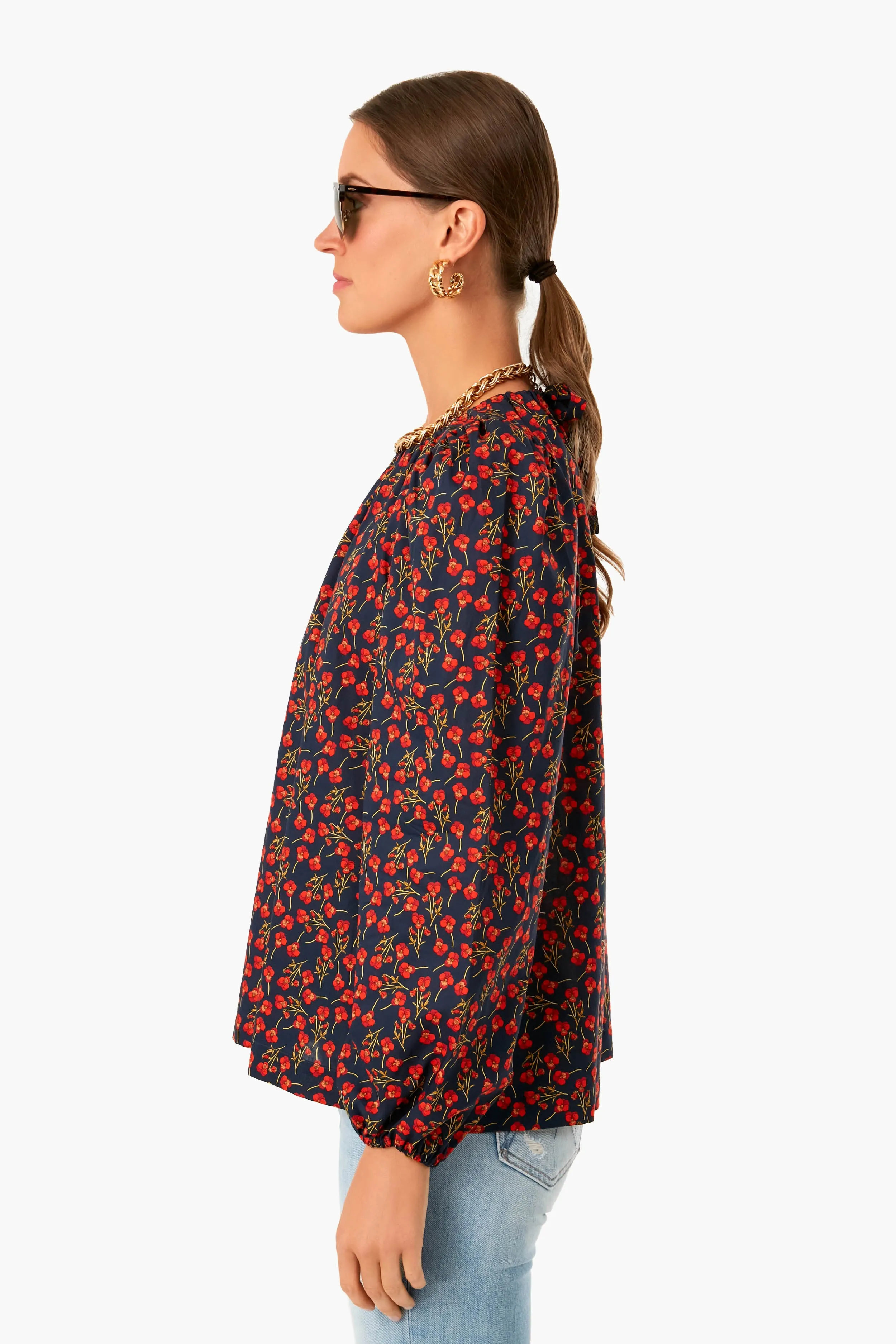 Ros Red Annelia Blouse sold by Tuckernuck product image thumbnail 3