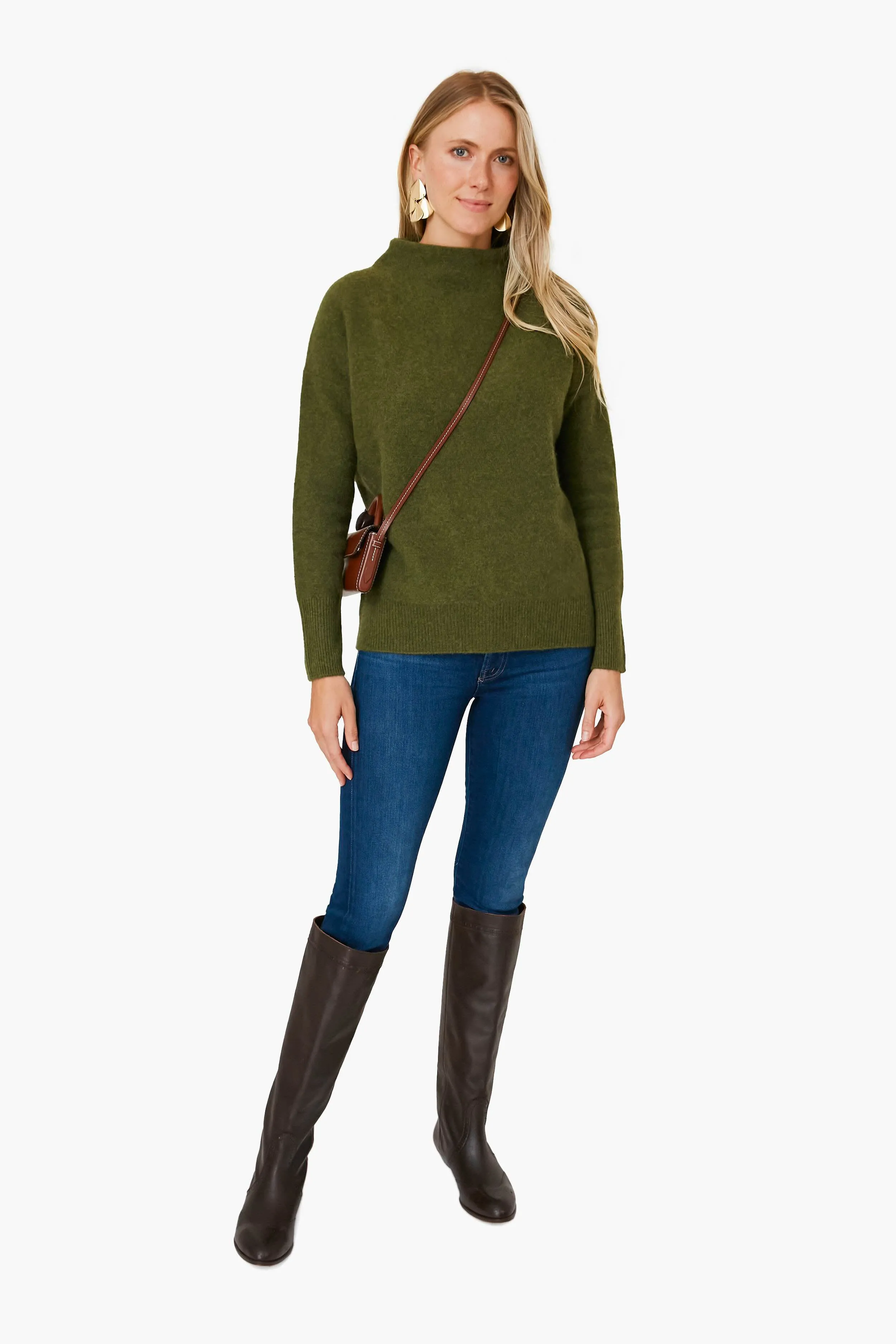 Heather Bay Leaf Funnel Neck Sweater sold by Tuckernuck product image thumbnail 2