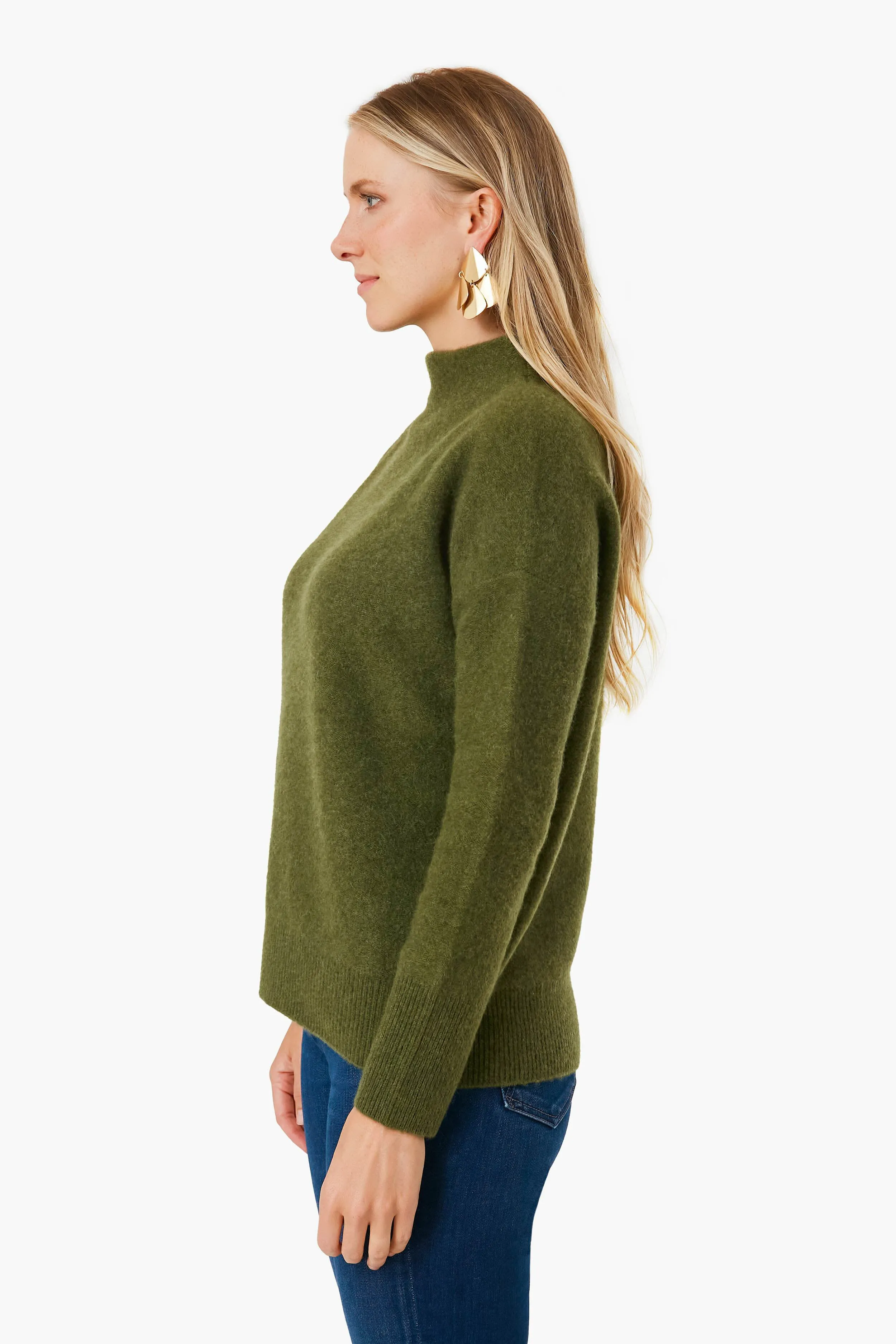 Heather Bay Leaf Funnel Neck Sweater sold by Tuckernuck product image thumbnail 3