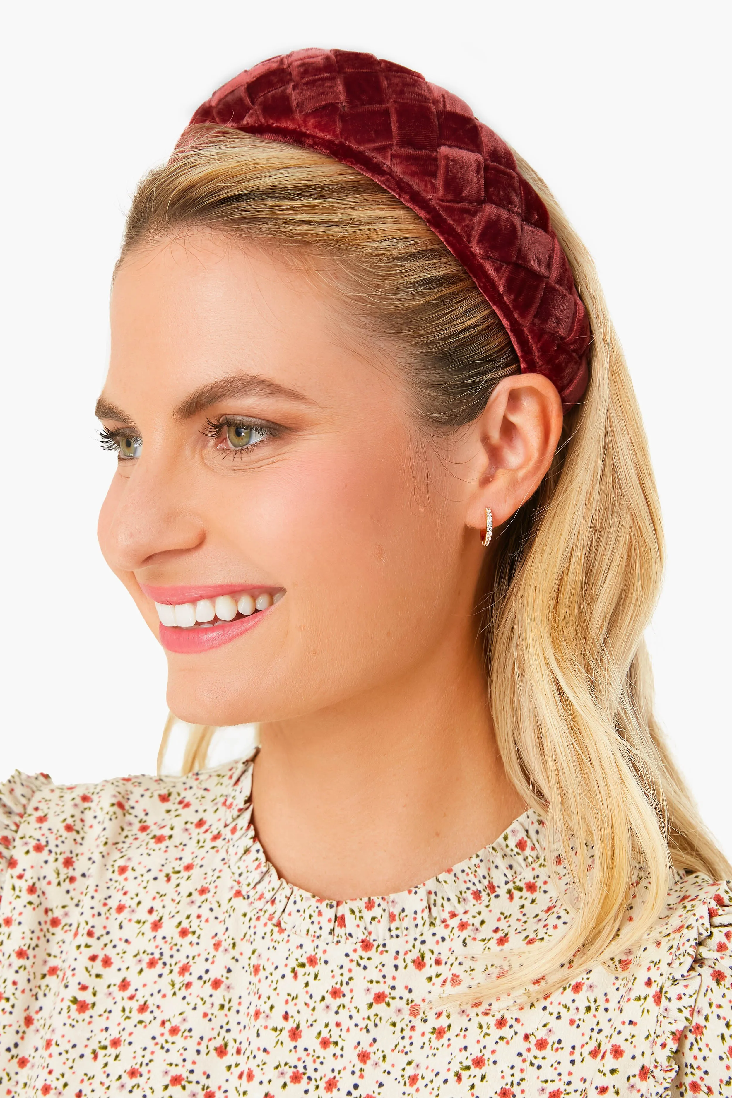 Tea Rose Velvet Everly Headband sold by Tuckernuck product image thumbnail 2