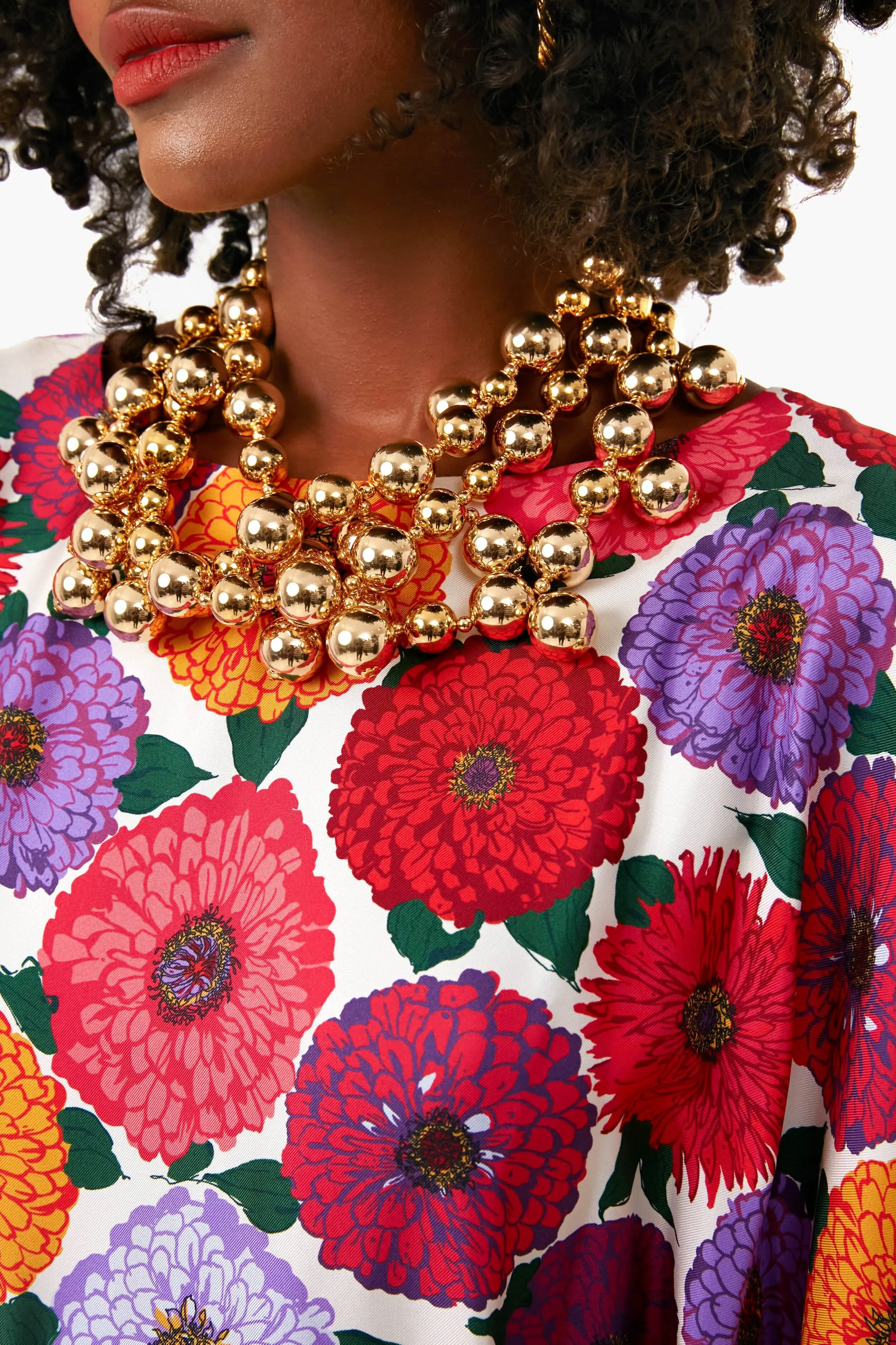 Gold Cluster Drops Necklace sold by Tuckernuck product image thumbnail 2