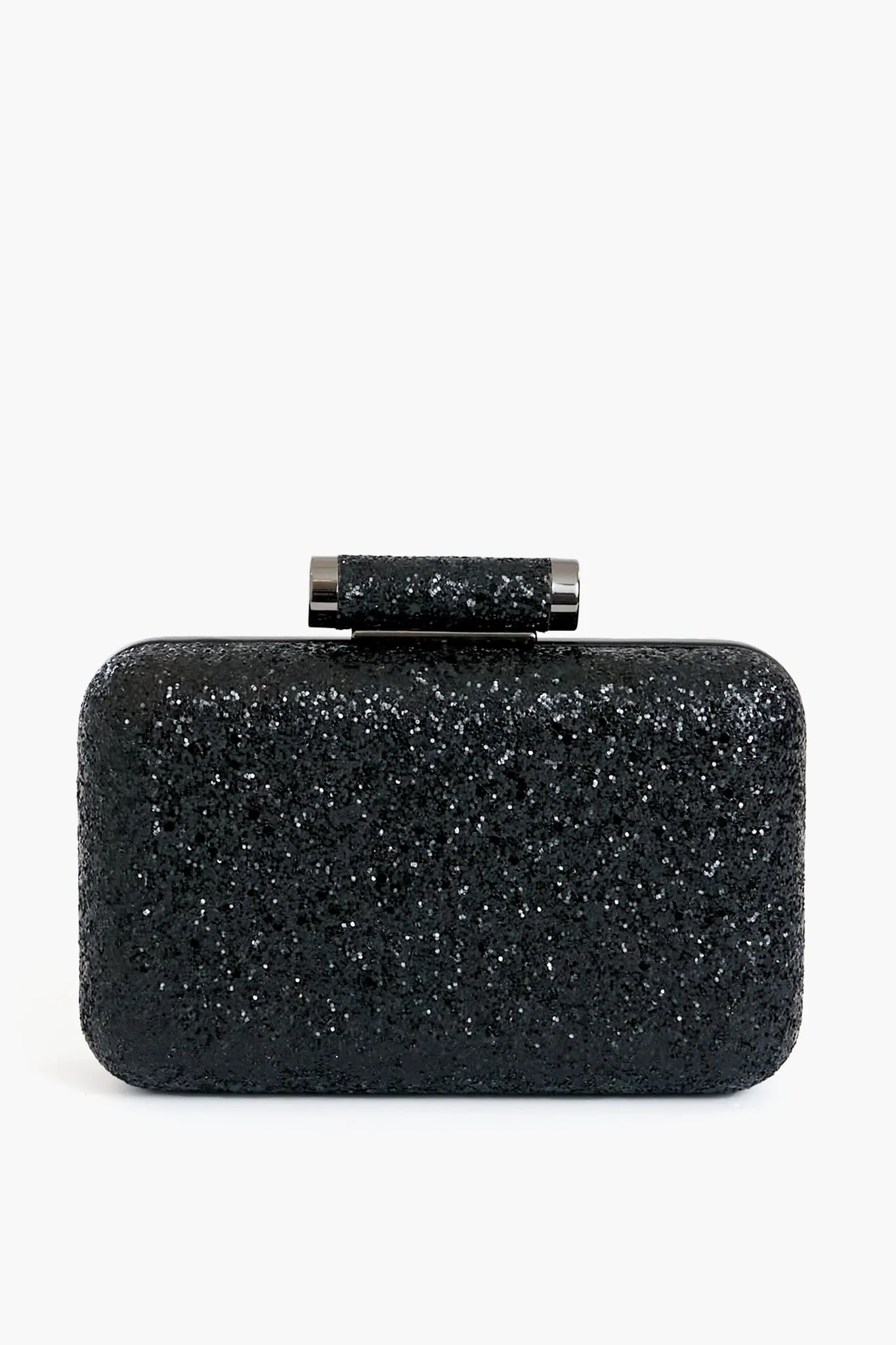 Black Rosie Glitter Clutch sold by Tuckernuck