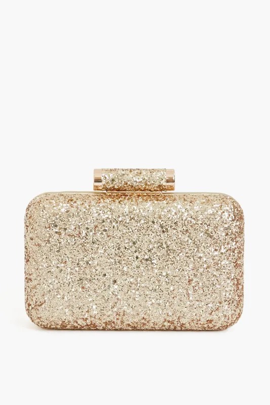 Gold Rosie Glitter Clutch made by Olga Berg