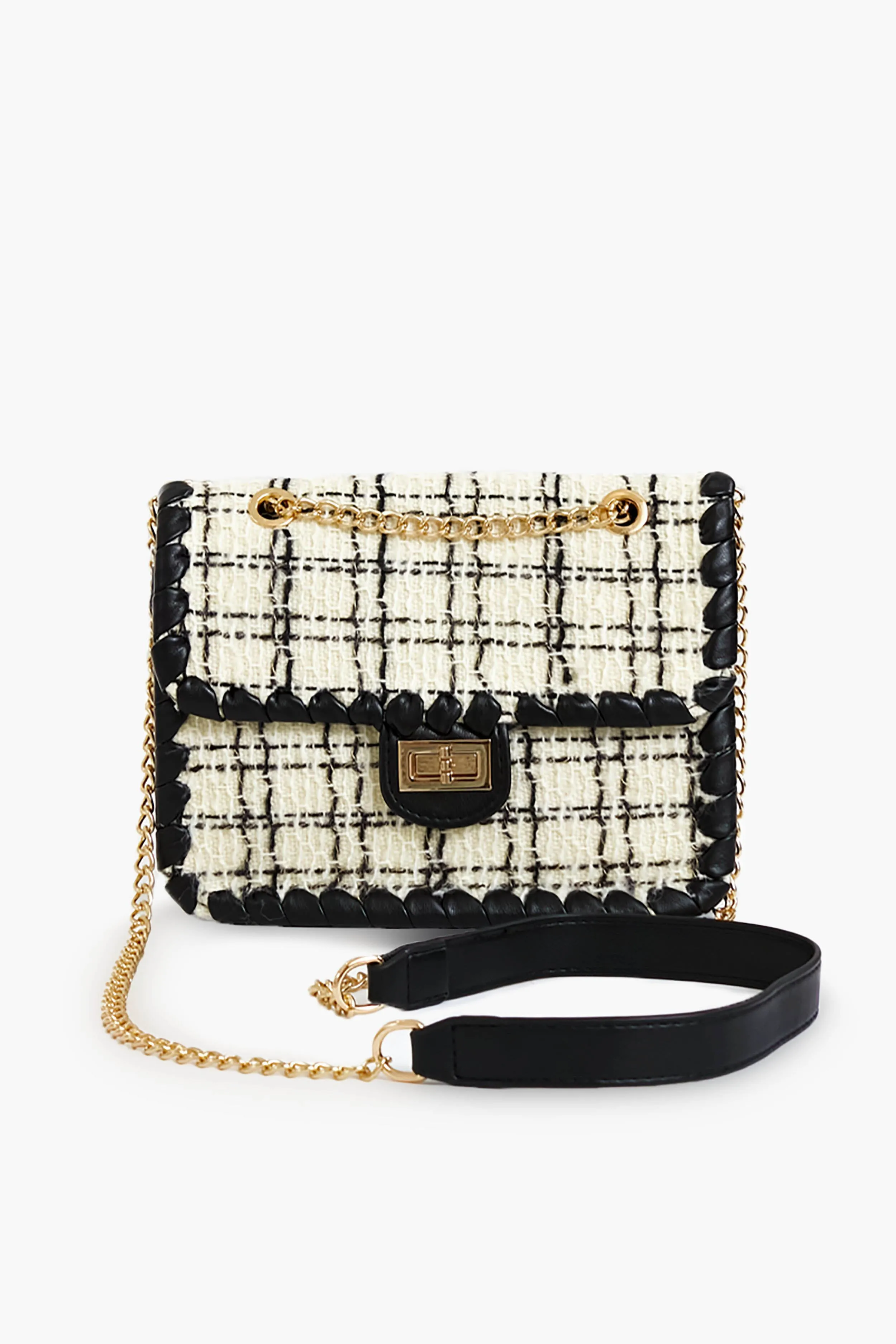 Black and White Tweed Marjorie Bag sold by Tuckernuck product image thumbnail 5