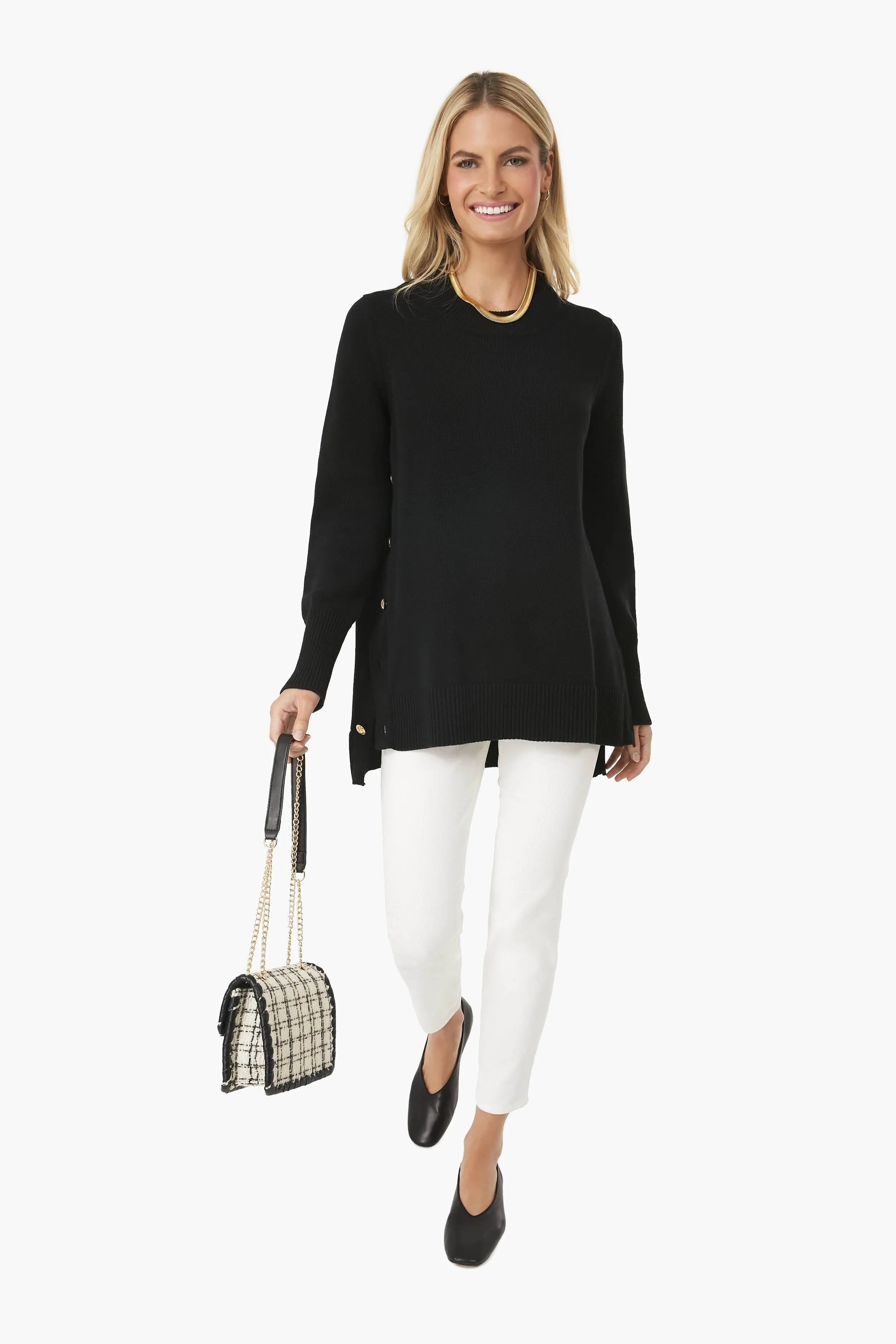 Black and White Tweed Marjorie Bag sold by Tuckernuck product image thumbnail 3