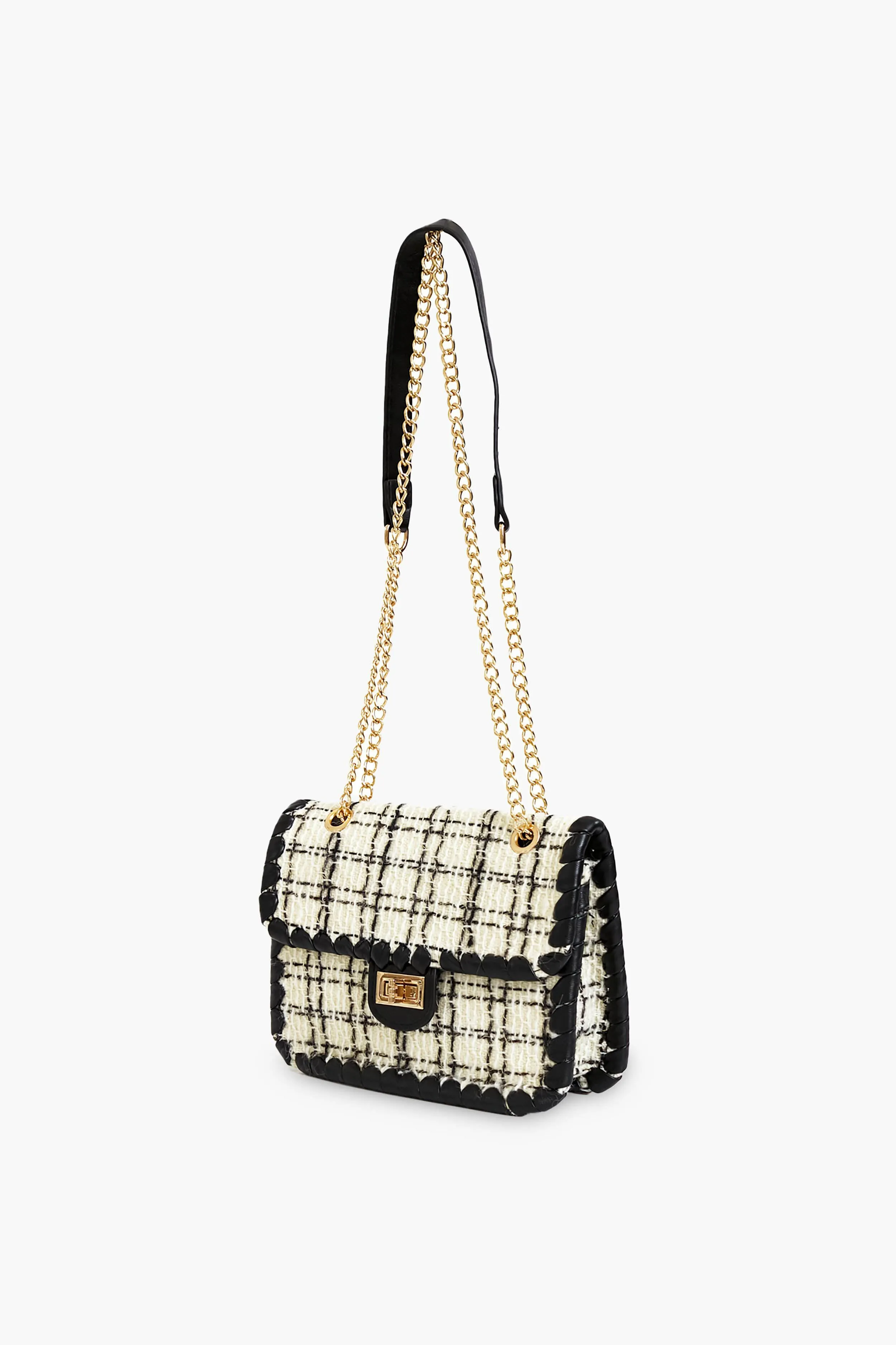 Black and White Tweed Marjorie Bag sold by Tuckernuck product image thumbnail 4