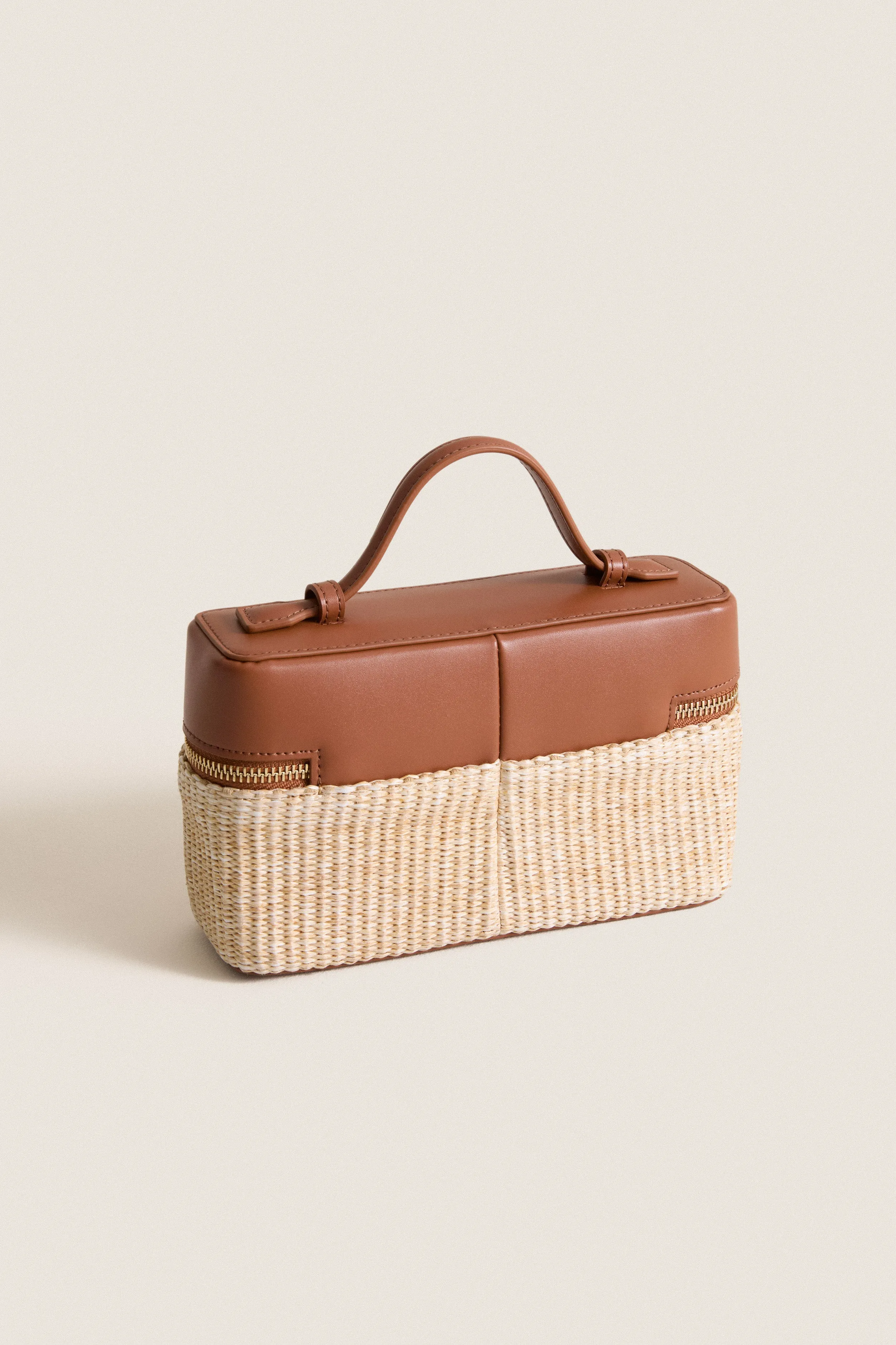 Cognac and Raffia Box Bag sold by Tuckernuck product image thumbnail 5