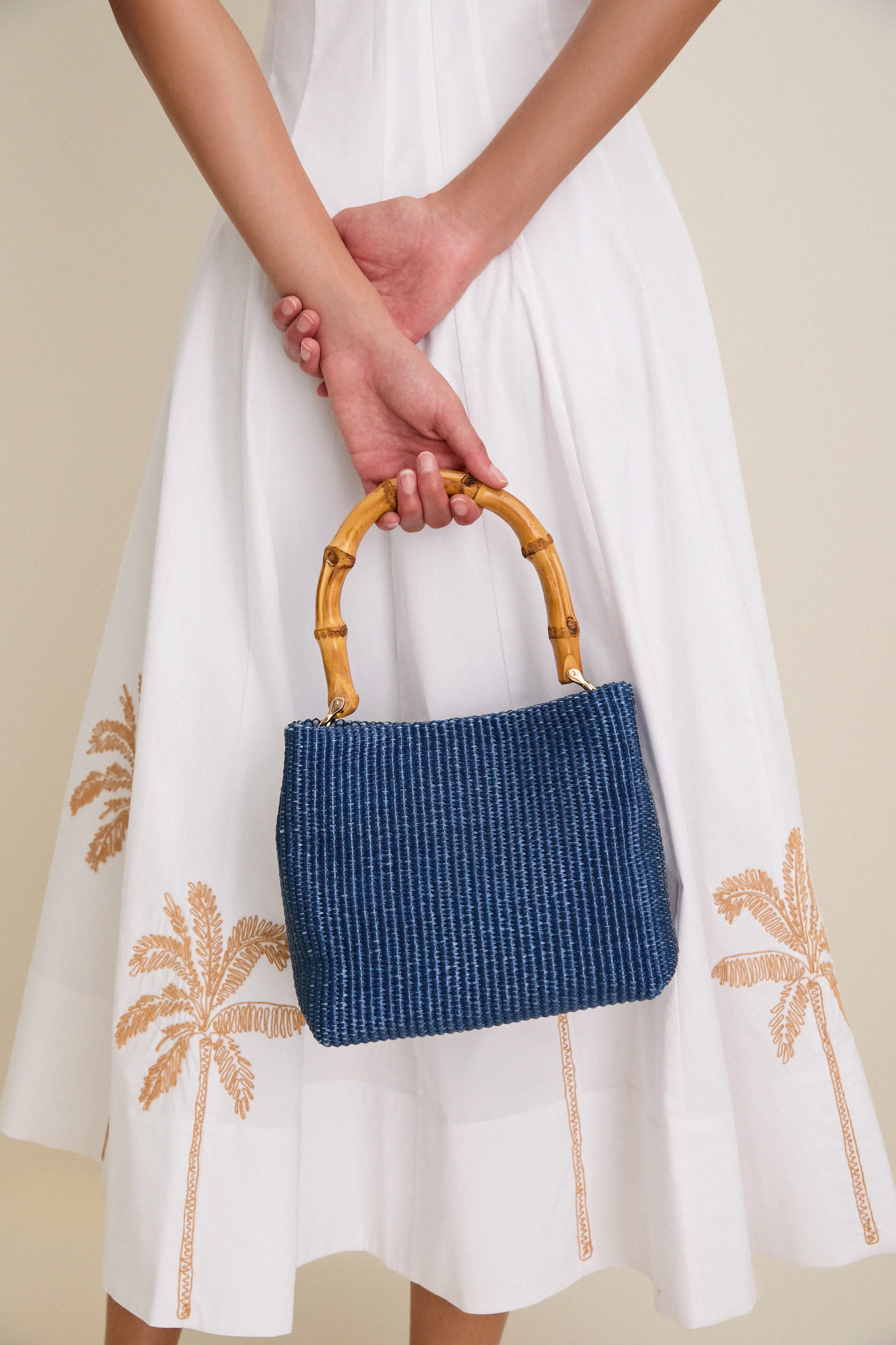 Navy Raffia Audrey Lady bag sold by Tuckernuck product image thumbnail 2