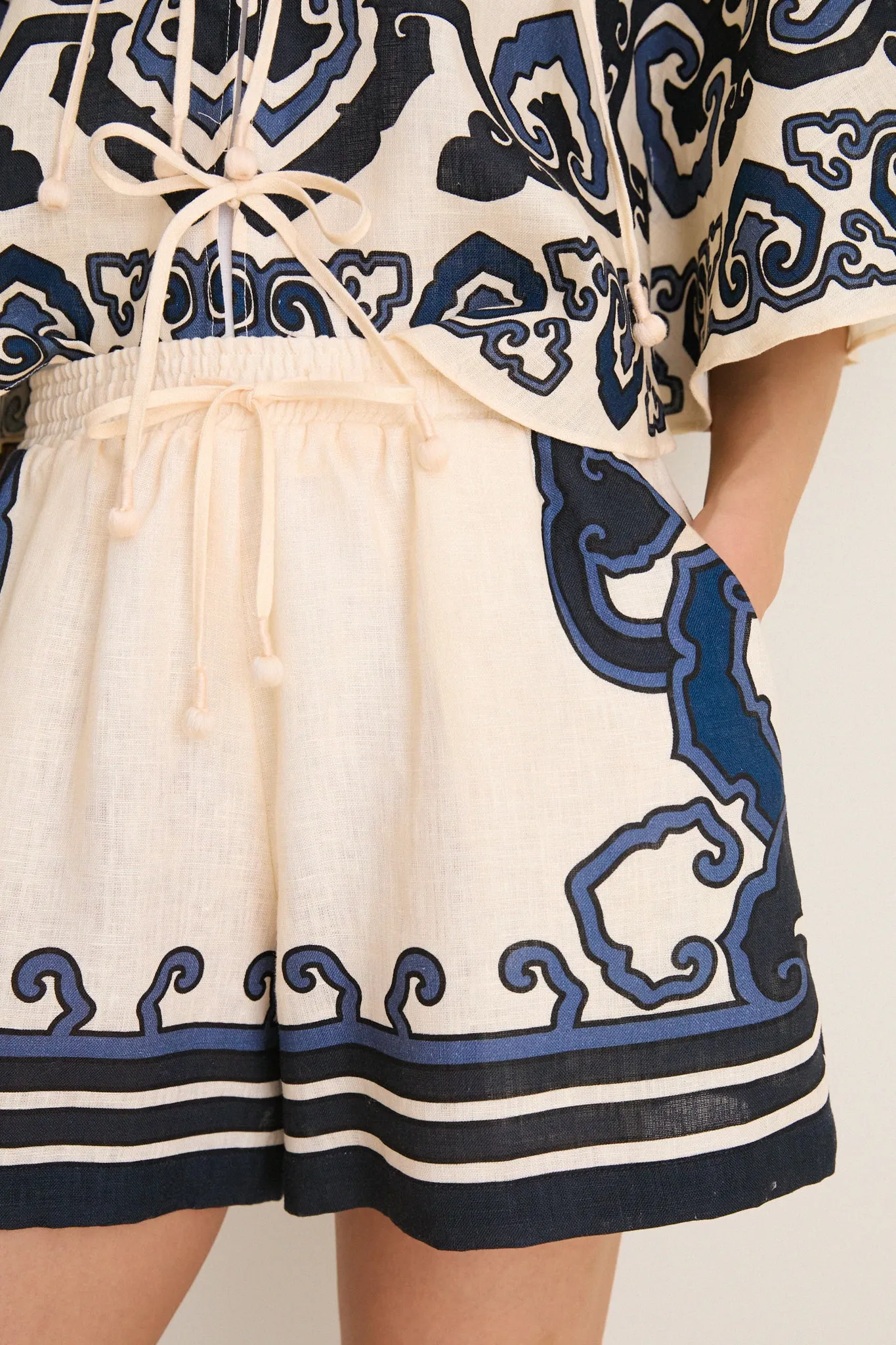 Exclusive Cream Blaise Print Shorts sold by Tuckernuck product image thumbnail 5