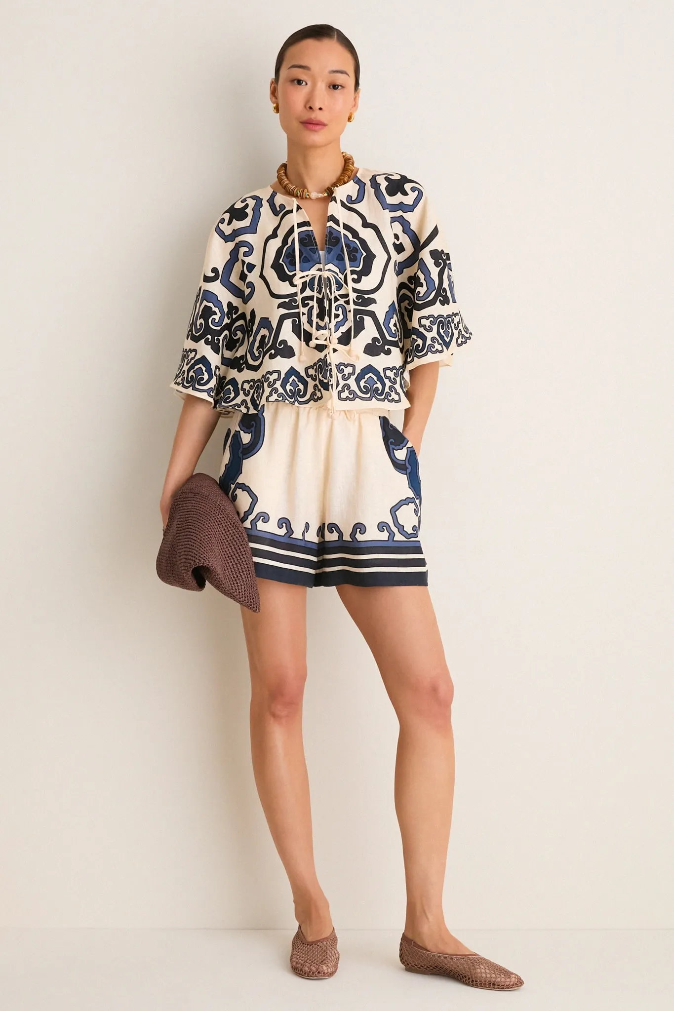 Exclusive Cream Blaise Print Top sold by Tuckernuck product image thumbnail 2