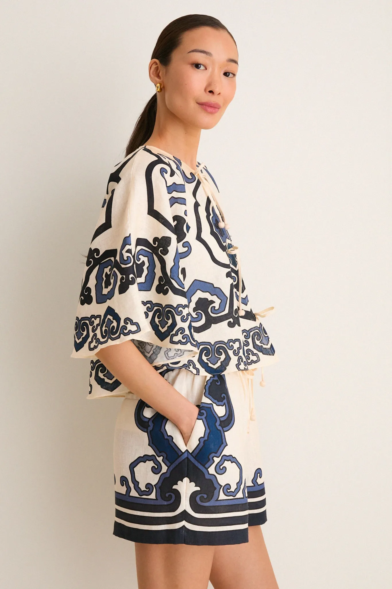 Exclusive Cream Blaise Print Top sold by Tuckernuck product image thumbnail 3