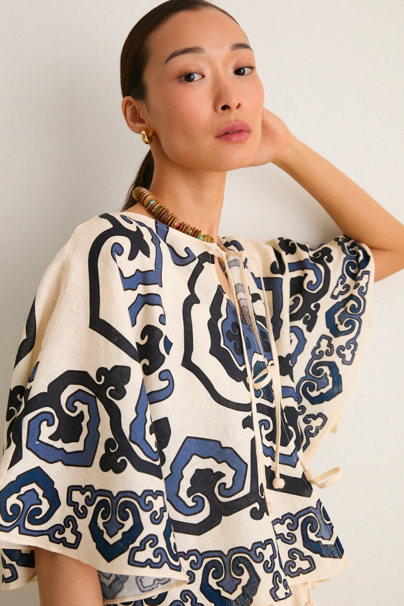 Exclusive Cream Blaise Print Top sold by Tuckernuck product image thumbnail 5