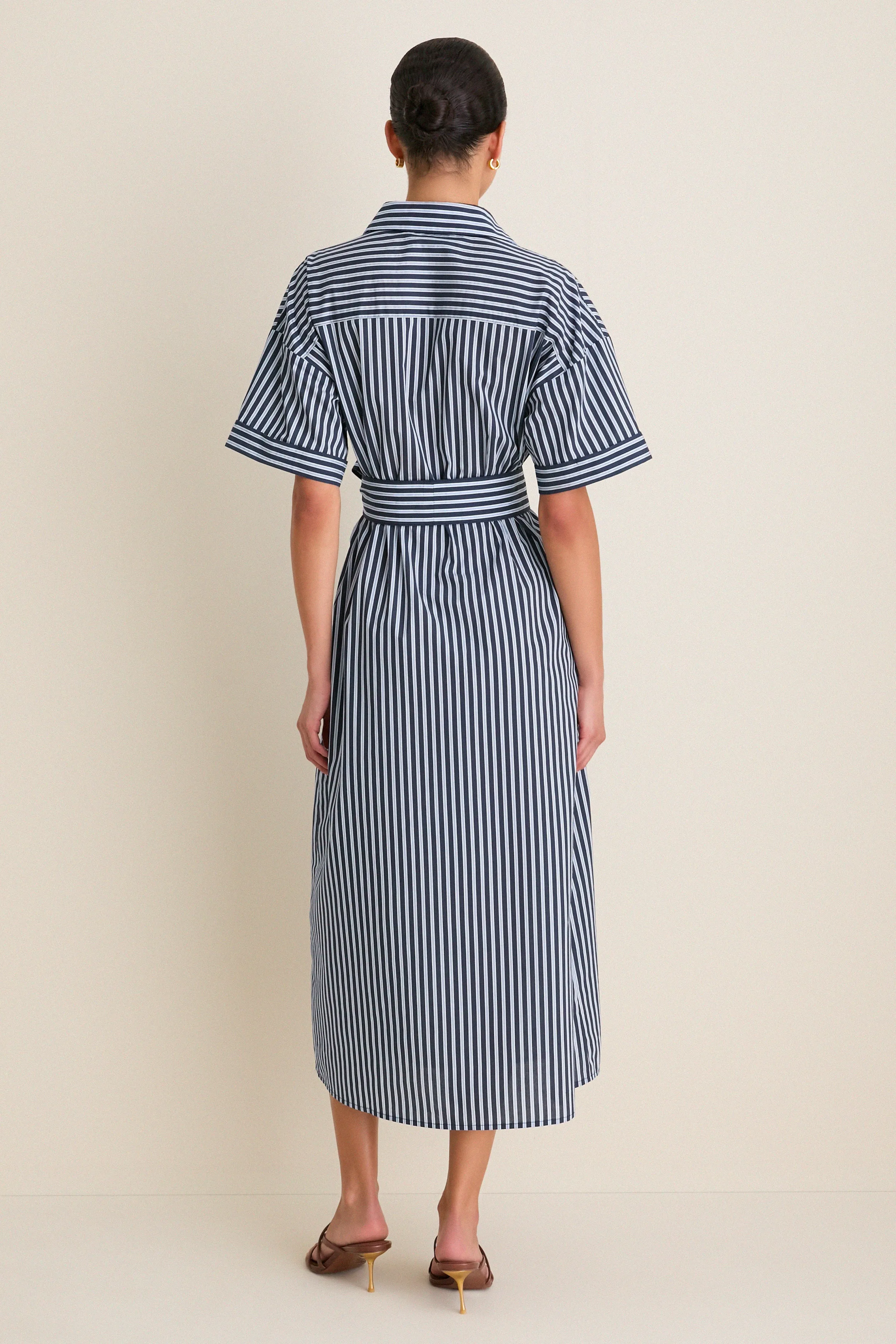Navy and Light Blue Stripe Zacara Dress sold by Tuckernuck product image thumbnail 4