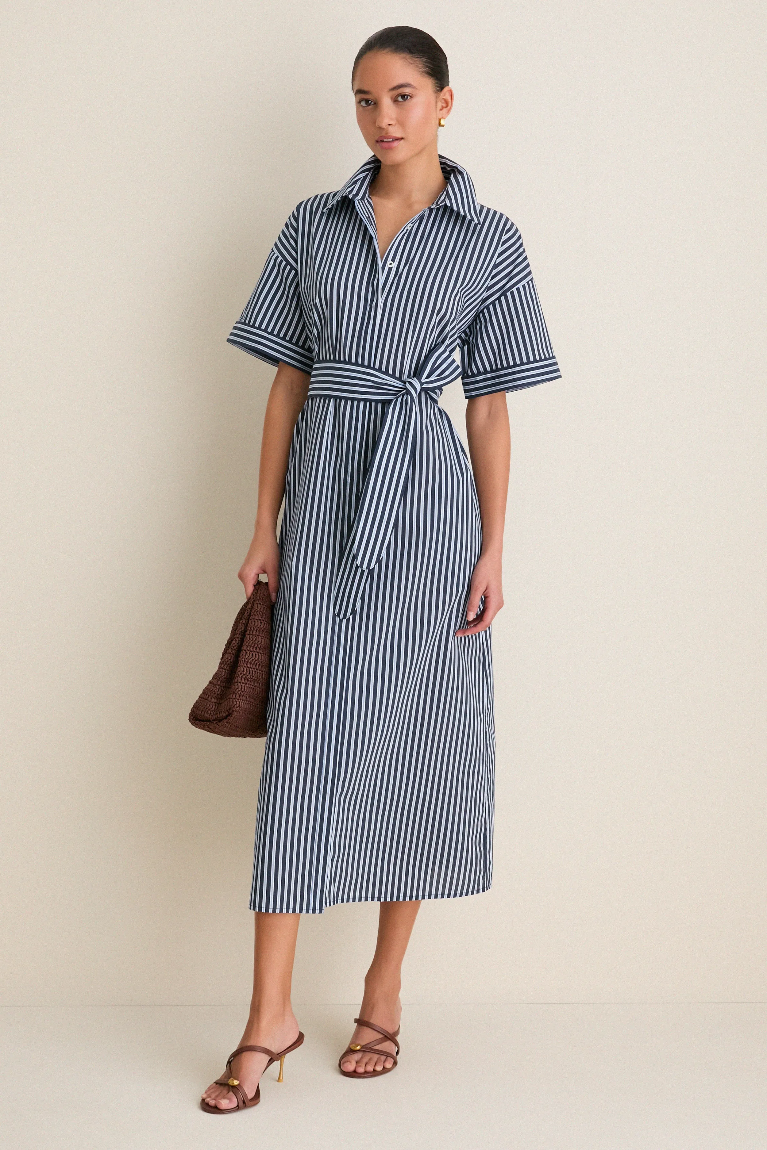 Navy and Light Blue Stripe Zacara Dress sold by Tuckernuck product image thumbnail 2