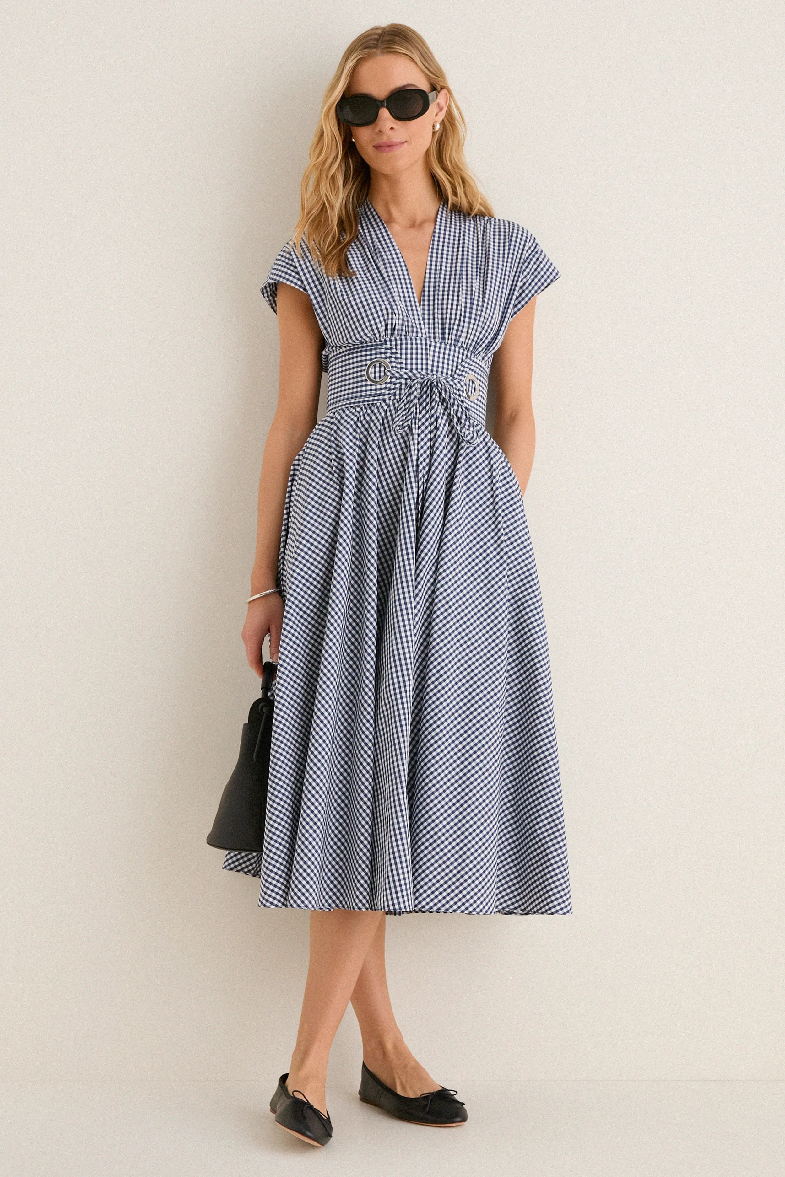 Navy Gingham Riviera Dress sold by Tuckernuck product image thumbnail 2