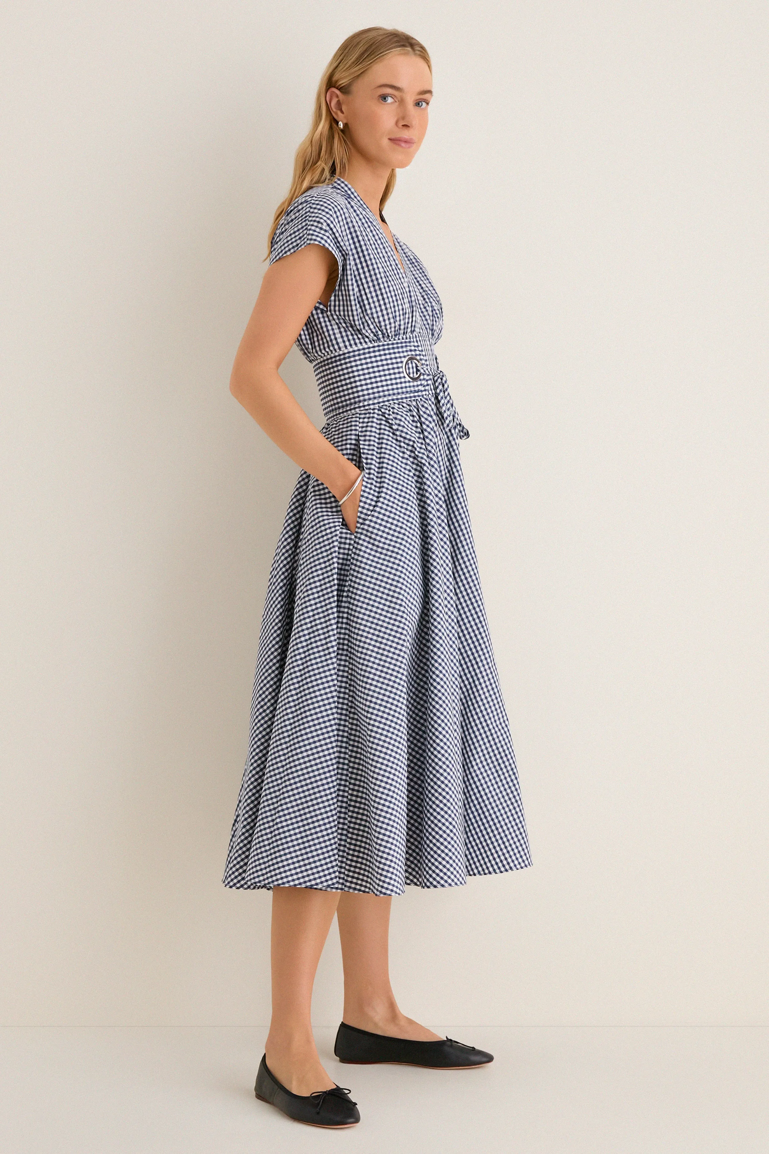 Navy Gingham Riviera Dress sold by Tuckernuck product image thumbnail 3