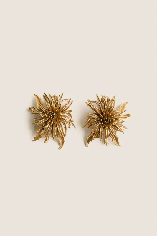 Antique Brass Octavia Earrings made by Cult Gaia