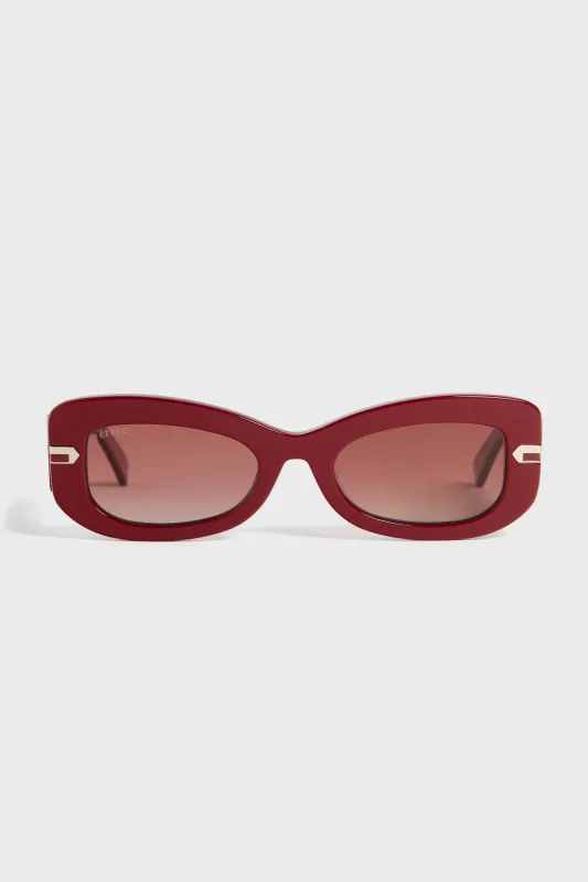 Burgundy Kate Sunglasses sold by Tuckernuck