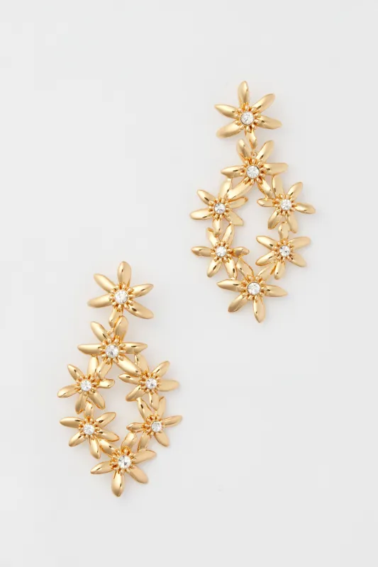 Gold Elena Lux Earrings made by Mignonne Gavigan