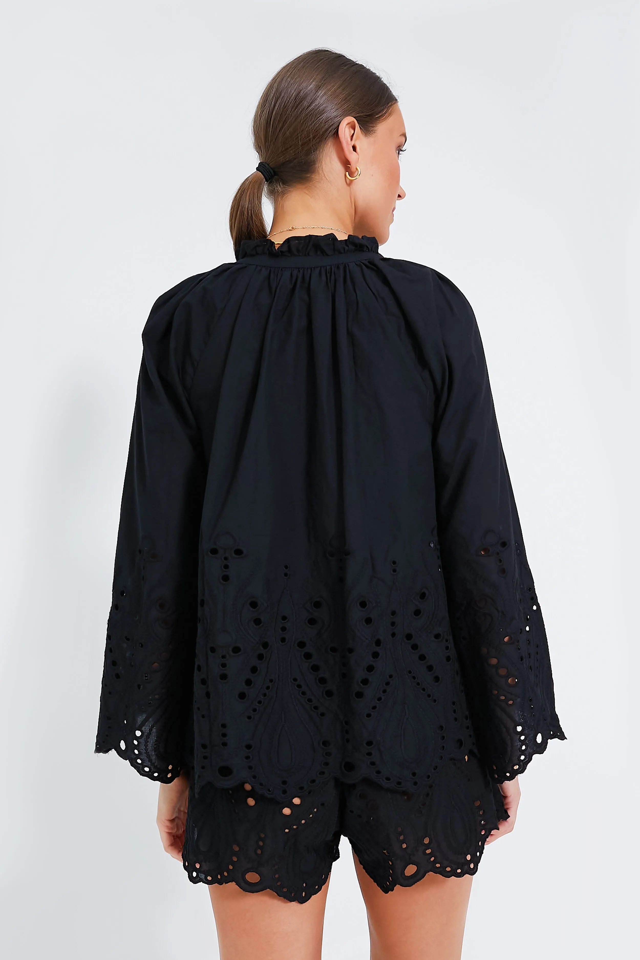 Tangier Border Embroidered Nero Penny Blouse sold by Tuckernuck product image thumbnail 4
