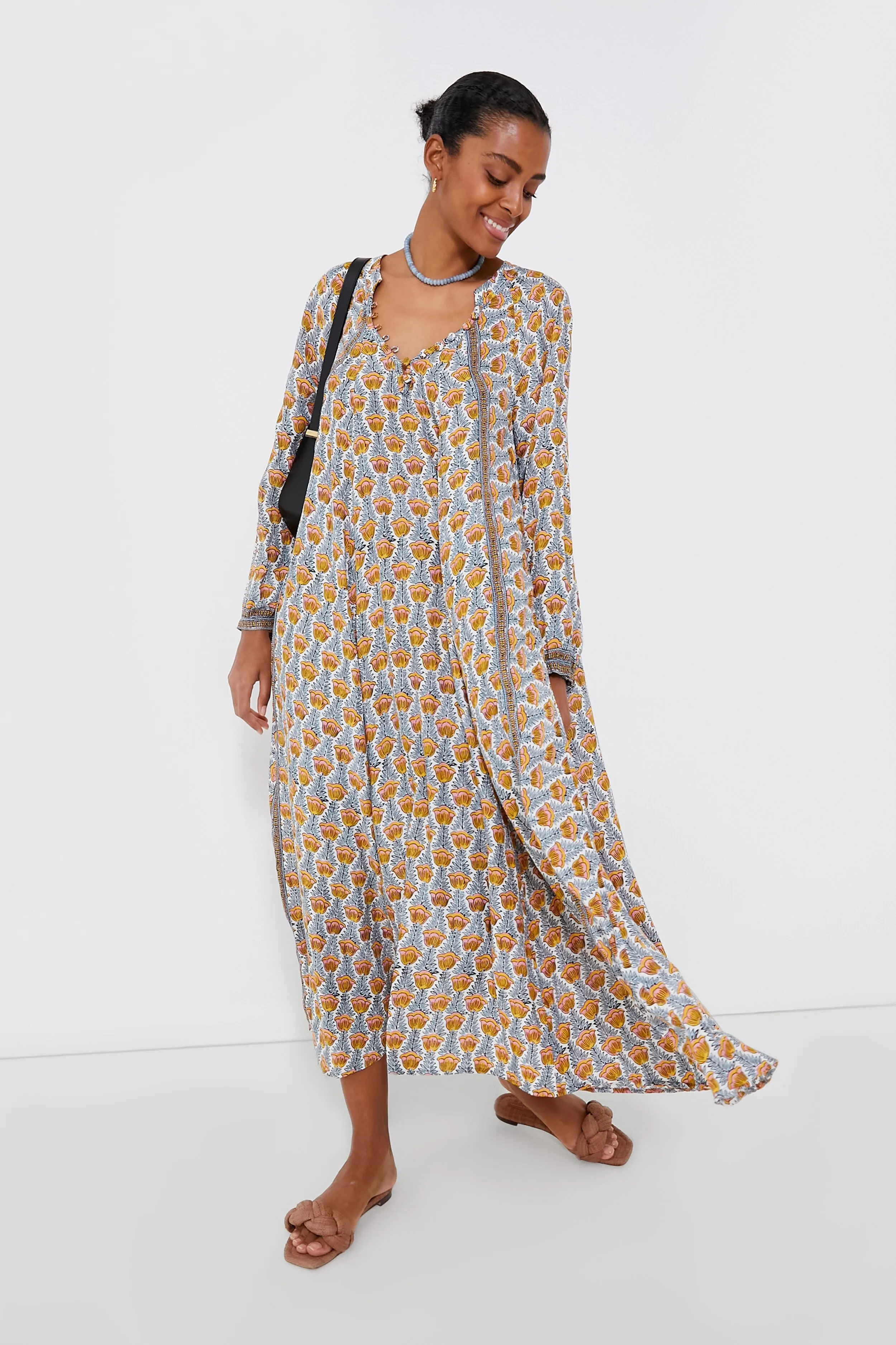 Tulip Print French Blue Fiore Maxi Dress sold by Tuckernuck product image thumbnail 2