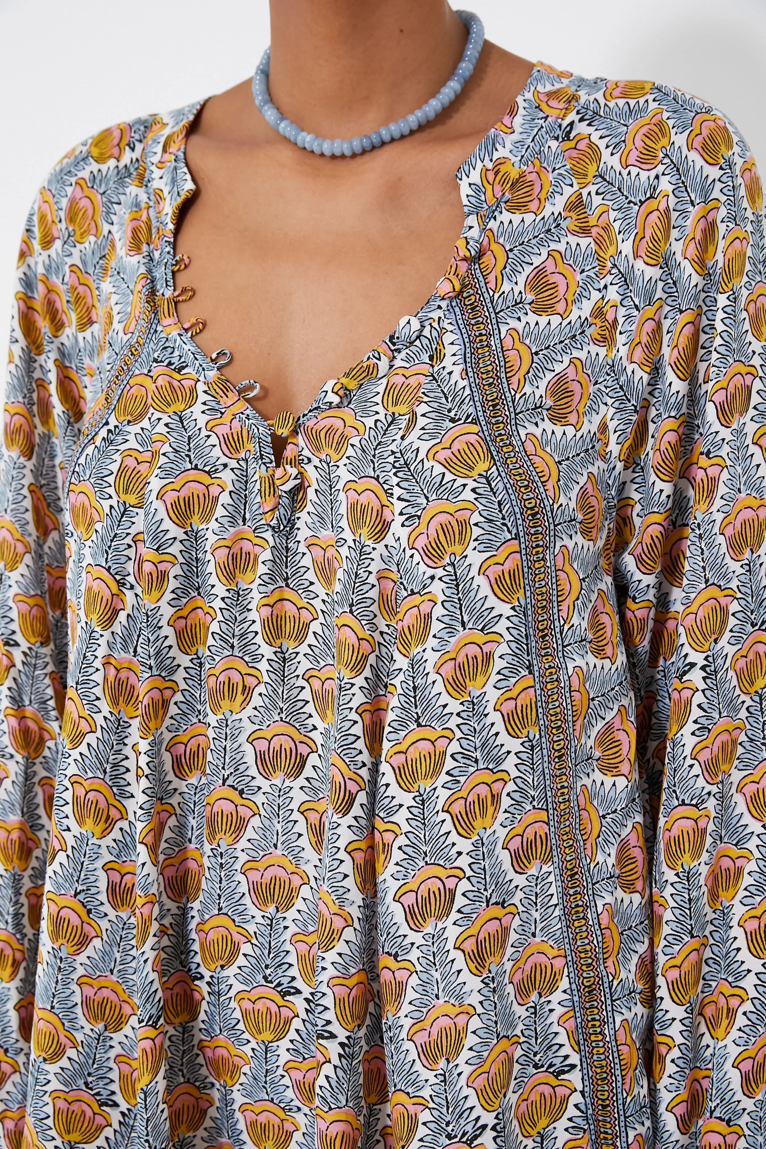 Tulip Print French Blue Fiore Maxi Dress sold by Tuckernuck product image thumbnail 5