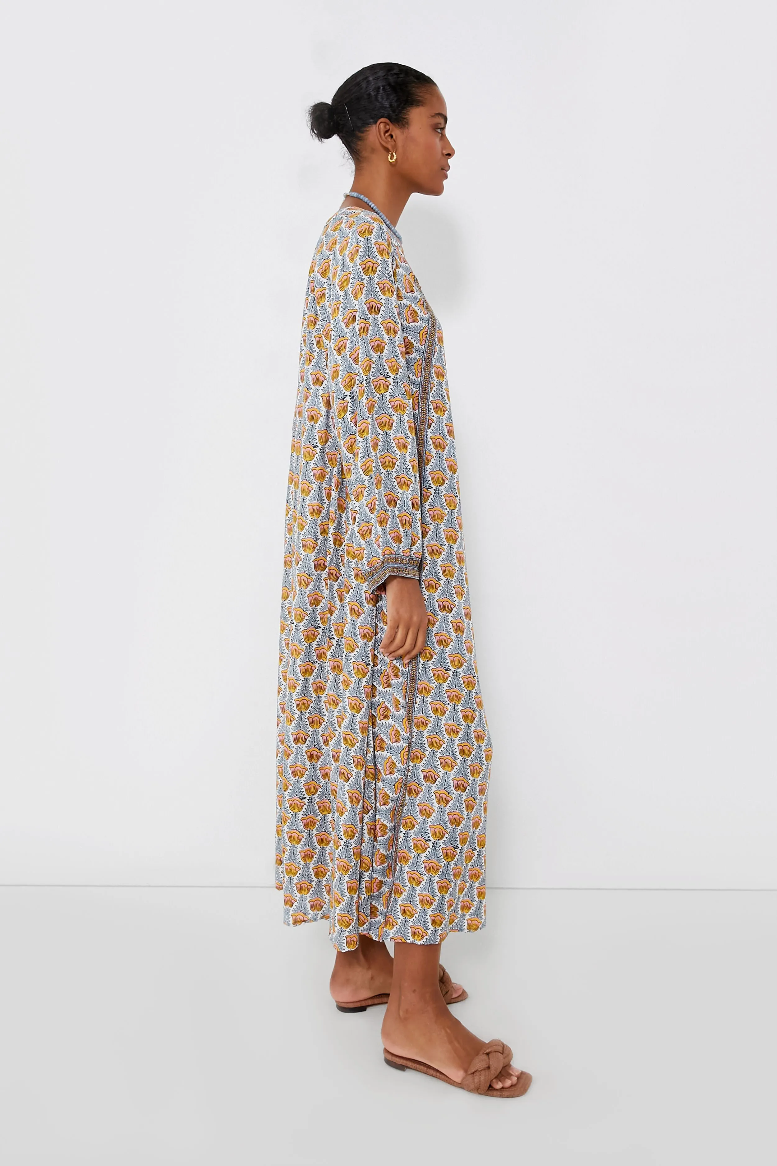 Tulip Print French Blue Fiore Maxi Dress sold by Tuckernuck product image thumbnail 3