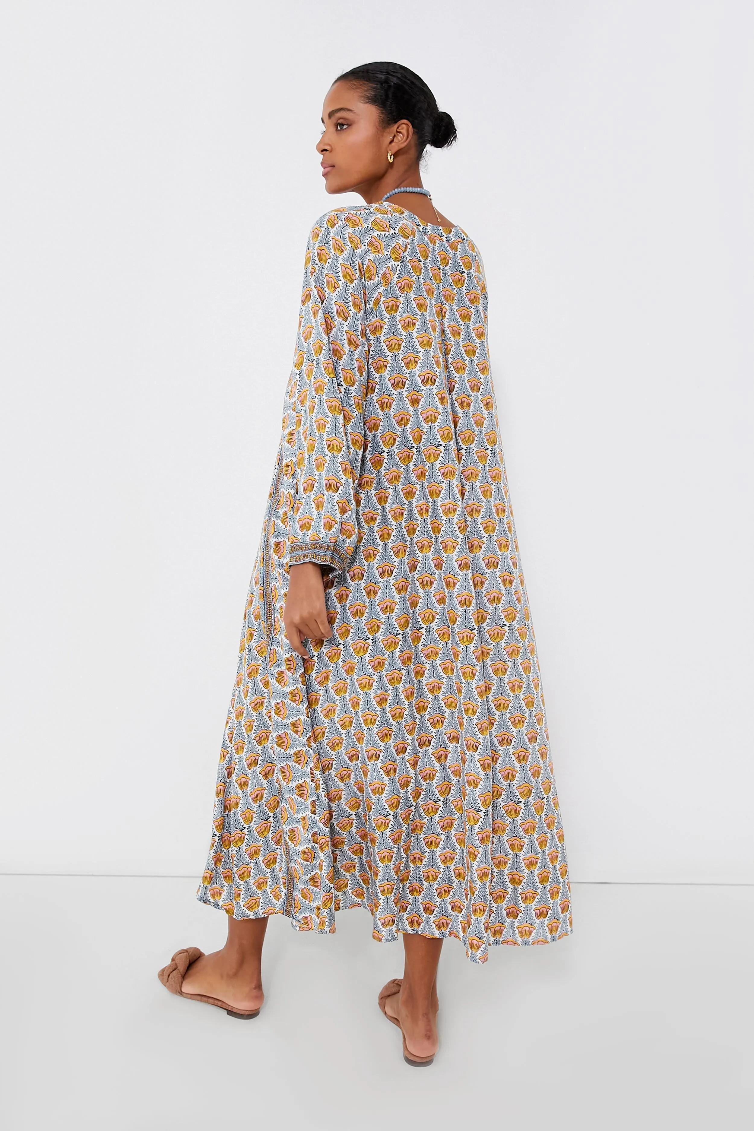 Tulip Print French Blue Fiore Maxi Dress sold by Tuckernuck product image thumbnail 4