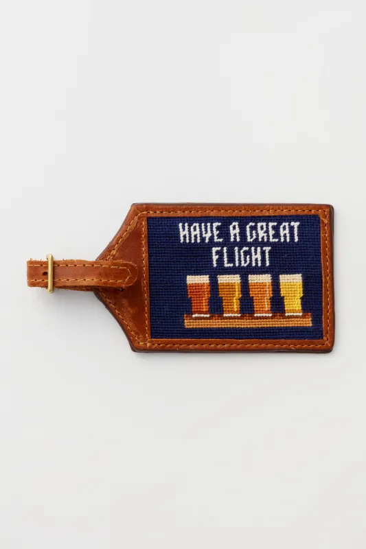 Beer Flight Needlepoint Luggage Tag sold by Tuckernuck