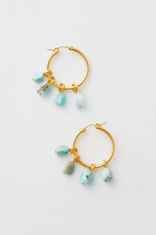 Light Blue Wanderer Earrings made by Tuckernuck