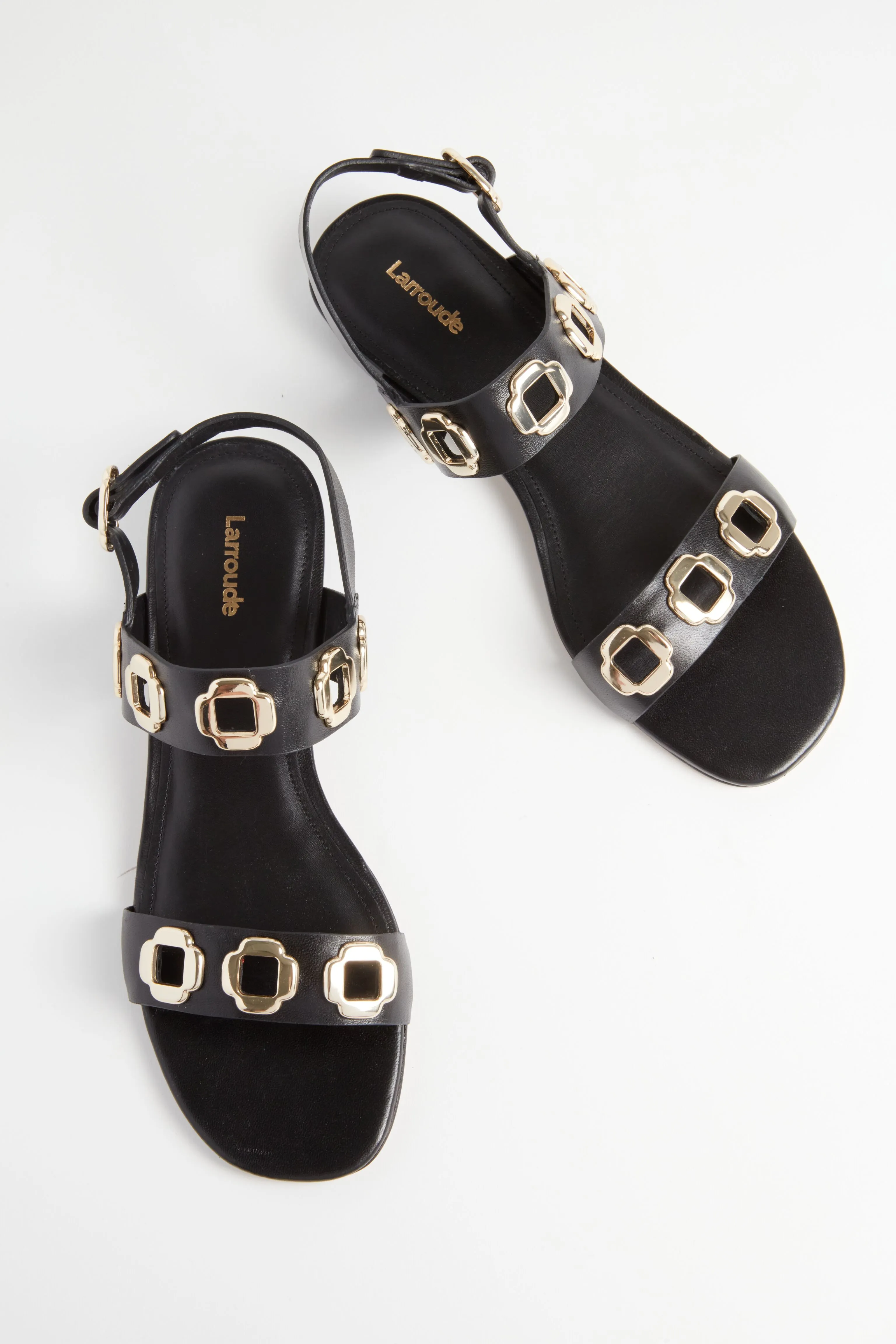 Black Leather Milan Flat Sandals sold by Tuckernuck product image thumbnail 5
