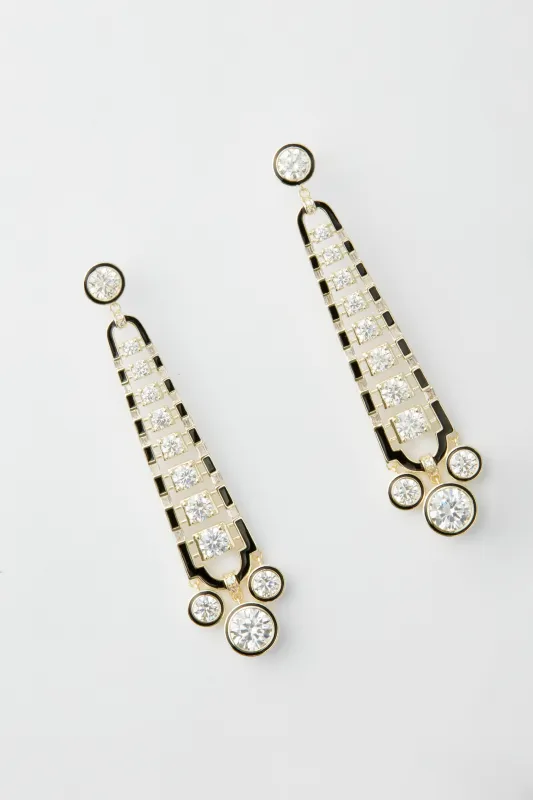 Noir Enamel Embellished Drops made by Tuckernuck