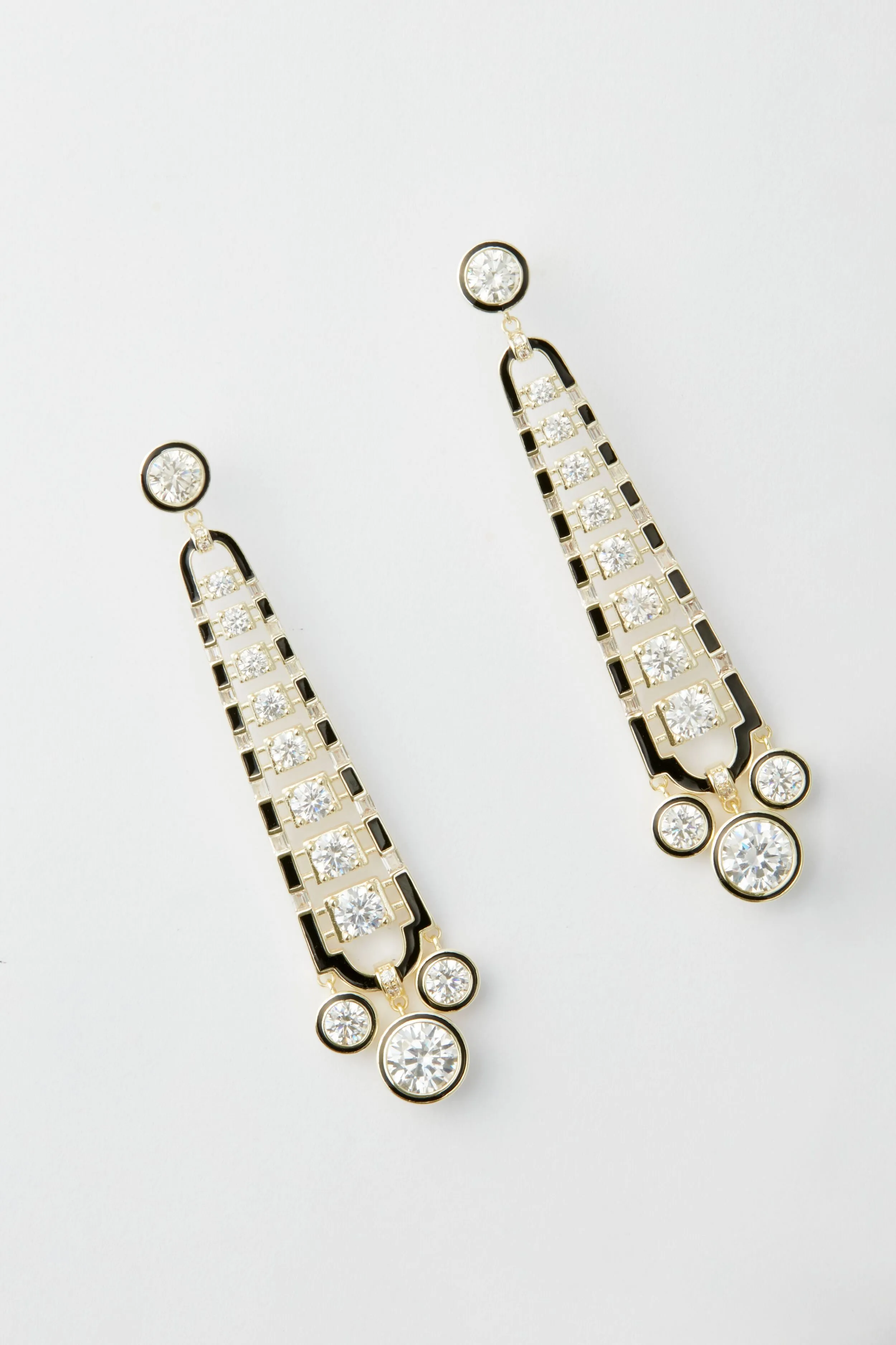 Noir Enamel Embellished Drops sold by Tuckernuck
