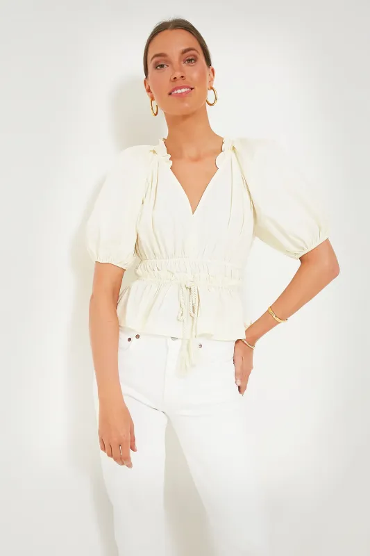 Cream Puff Sleeve Top made by Moon River