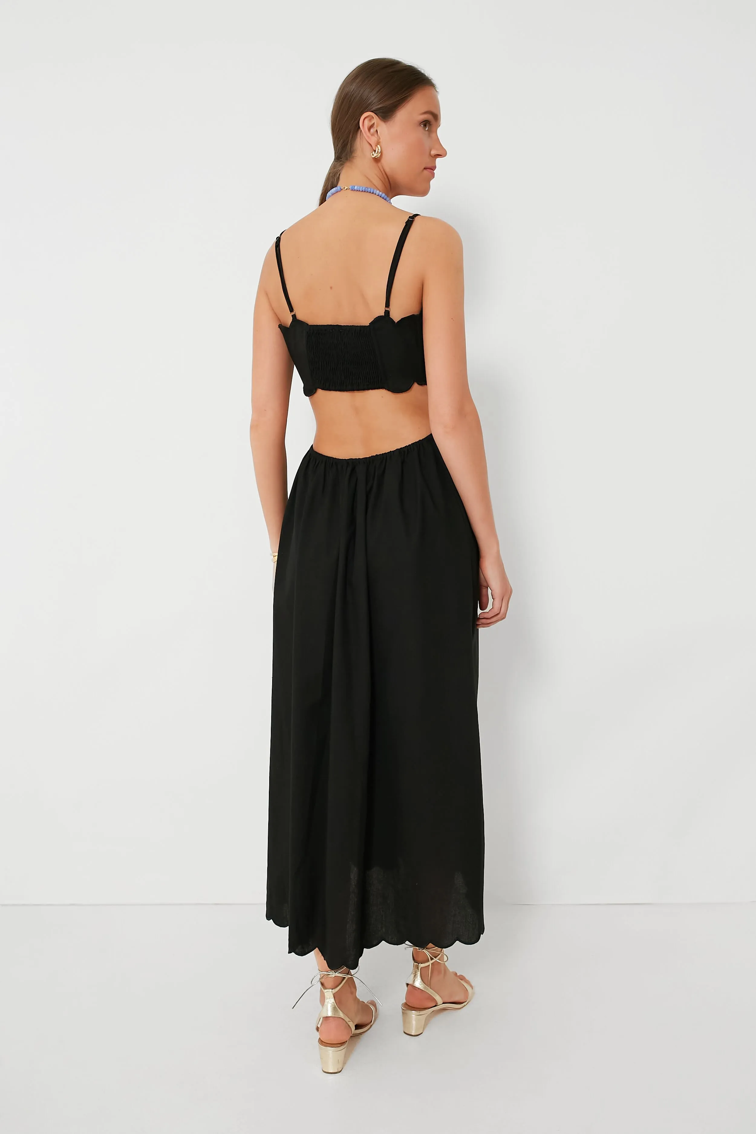 Black Scallop Hem Dress sold by Tuckernuck product image thumbnail 4