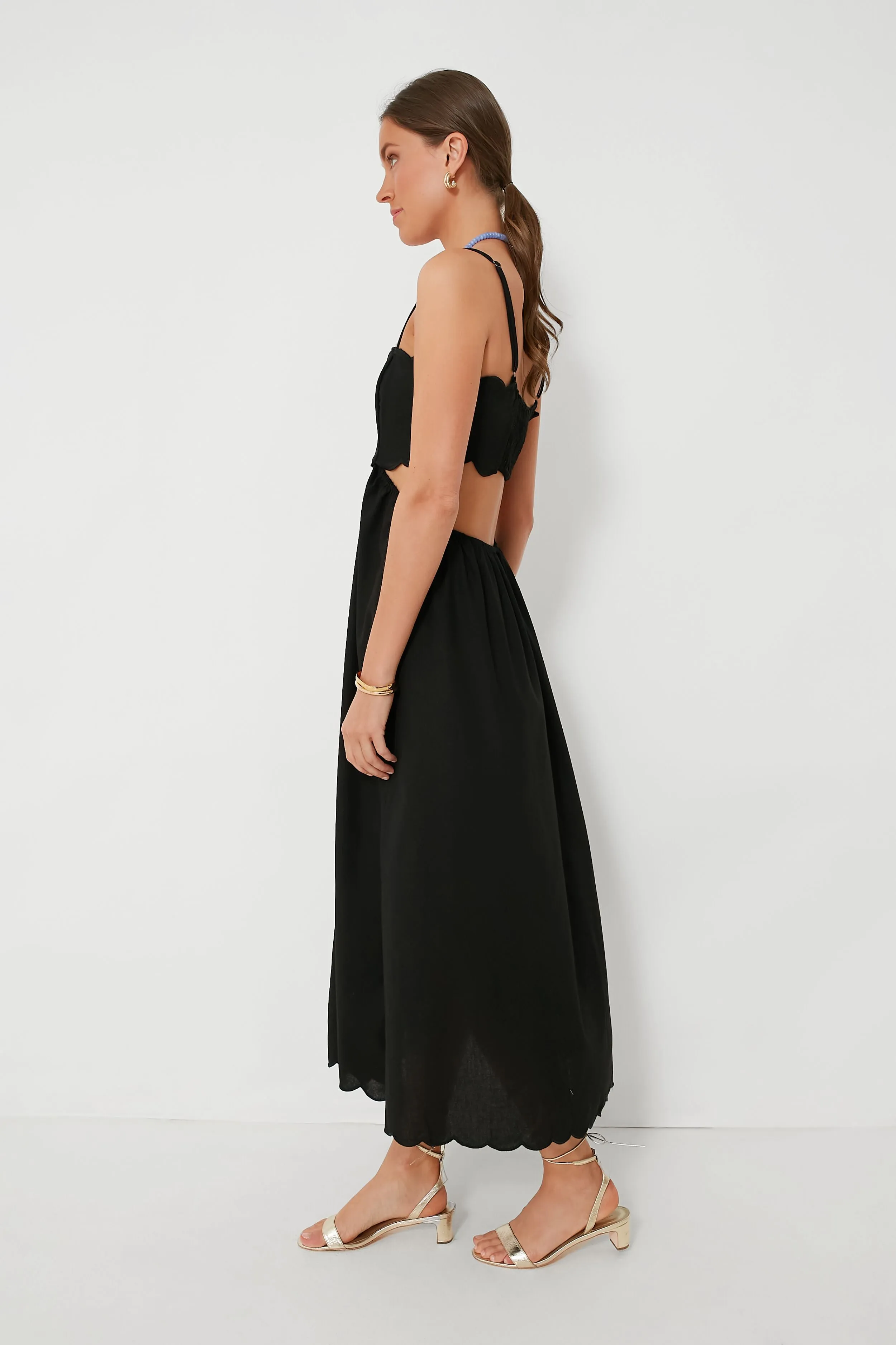 Black Scallop Hem Dress sold by Tuckernuck product image thumbnail 3