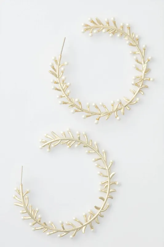 Floral Bud and Pearly Vine Hoop made by Tuckernuck