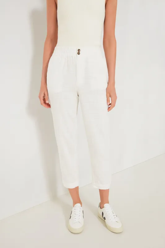 White Pull-On Pant made by Marine Layer