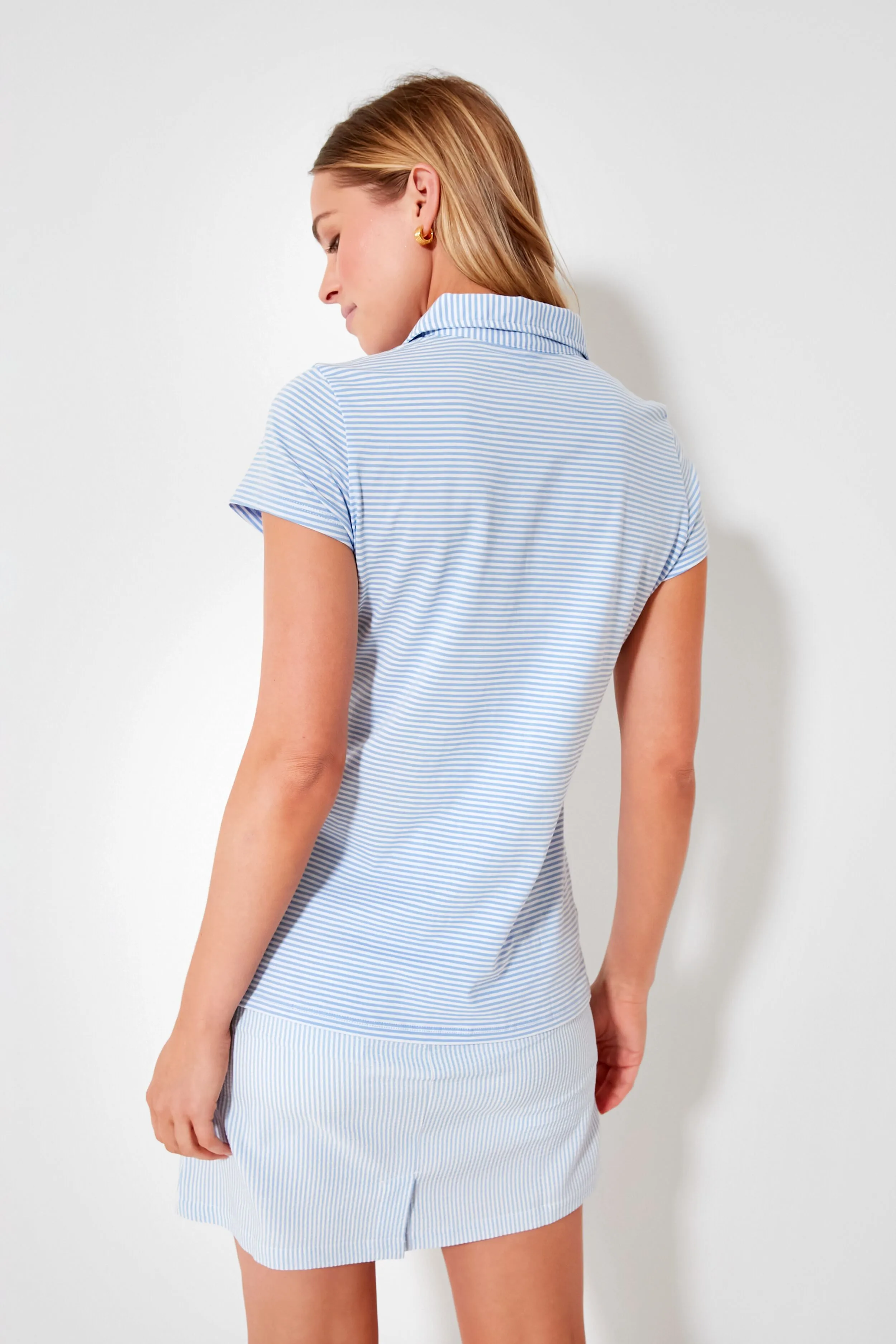 Periwinkle and White Short Sleeve Polo sold by Tuckernuck product image thumbnail 4